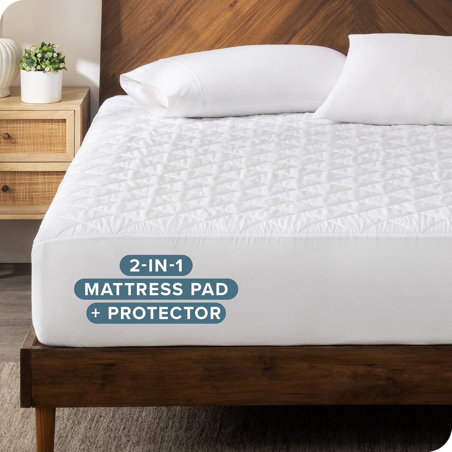 Bare Home Waterproof Quilted Mattress Pad