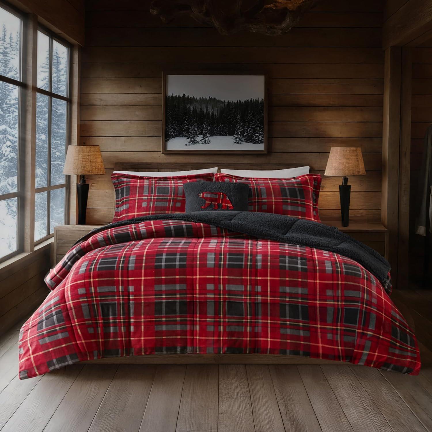 Woolrich Alton Plush to Sherpa Down Alternative Comforter Set