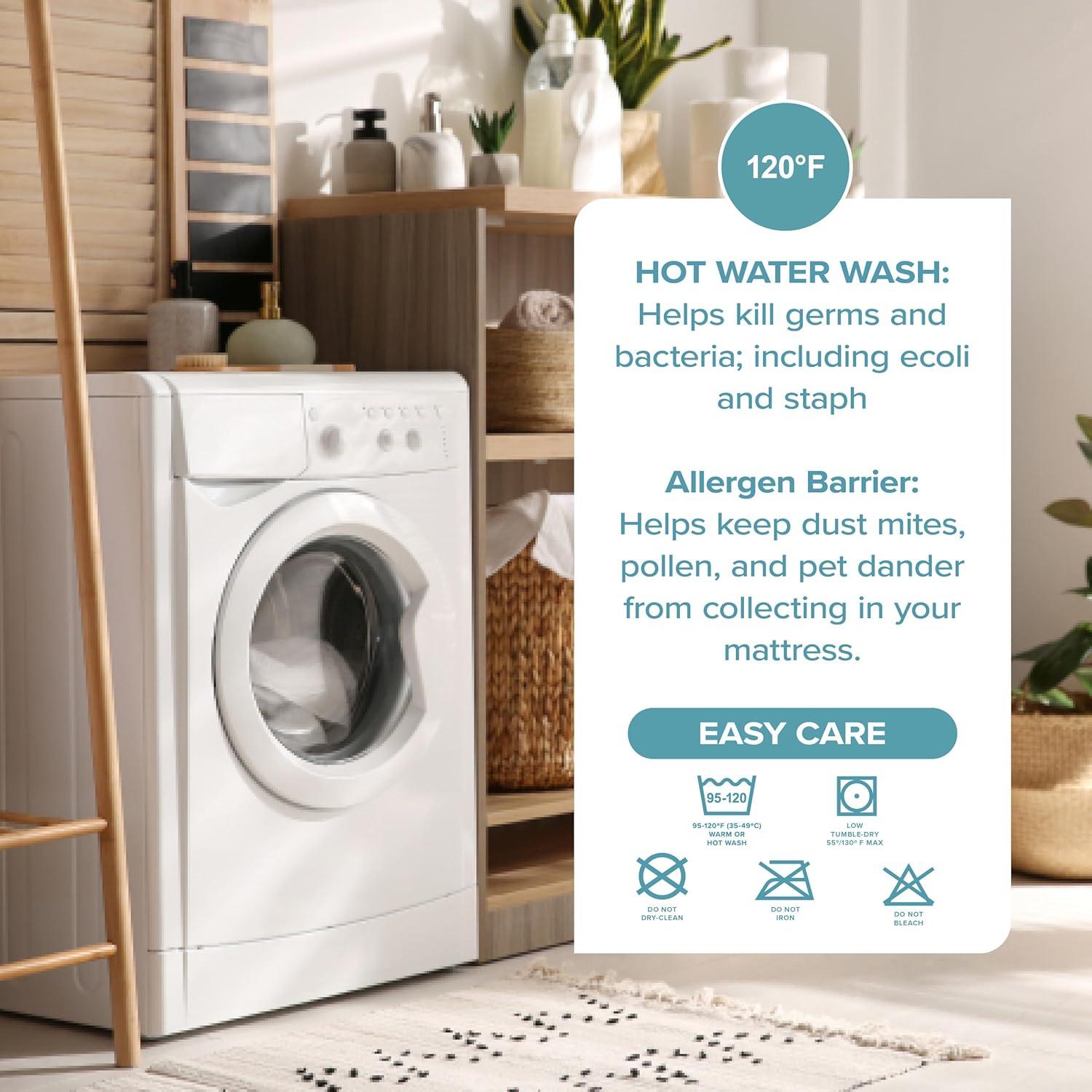 Bare Home Waterproof Fitted Mattress Protector Mattress Protector Case Pack