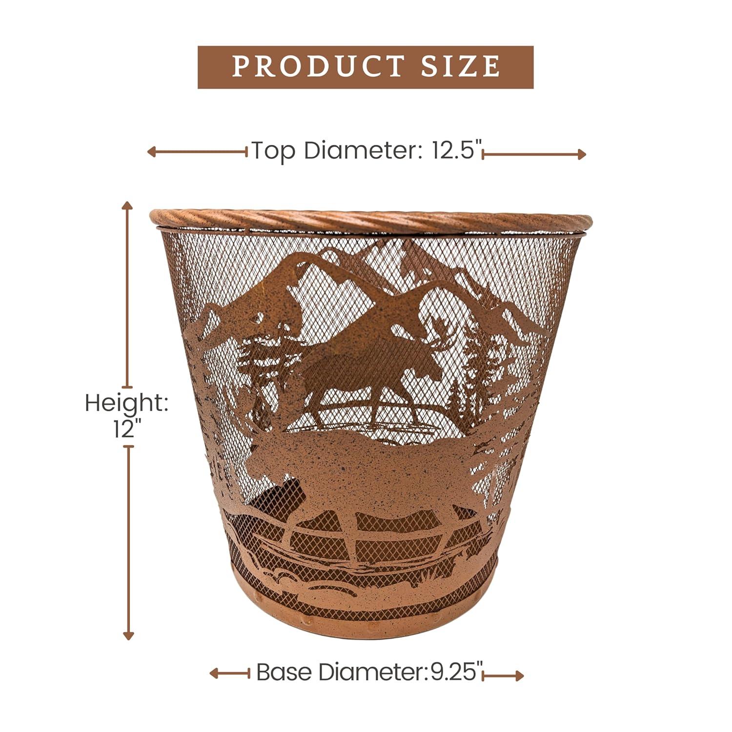 Decor Idea Metal Open Kitchen Trash Can - 2.8 Gallons