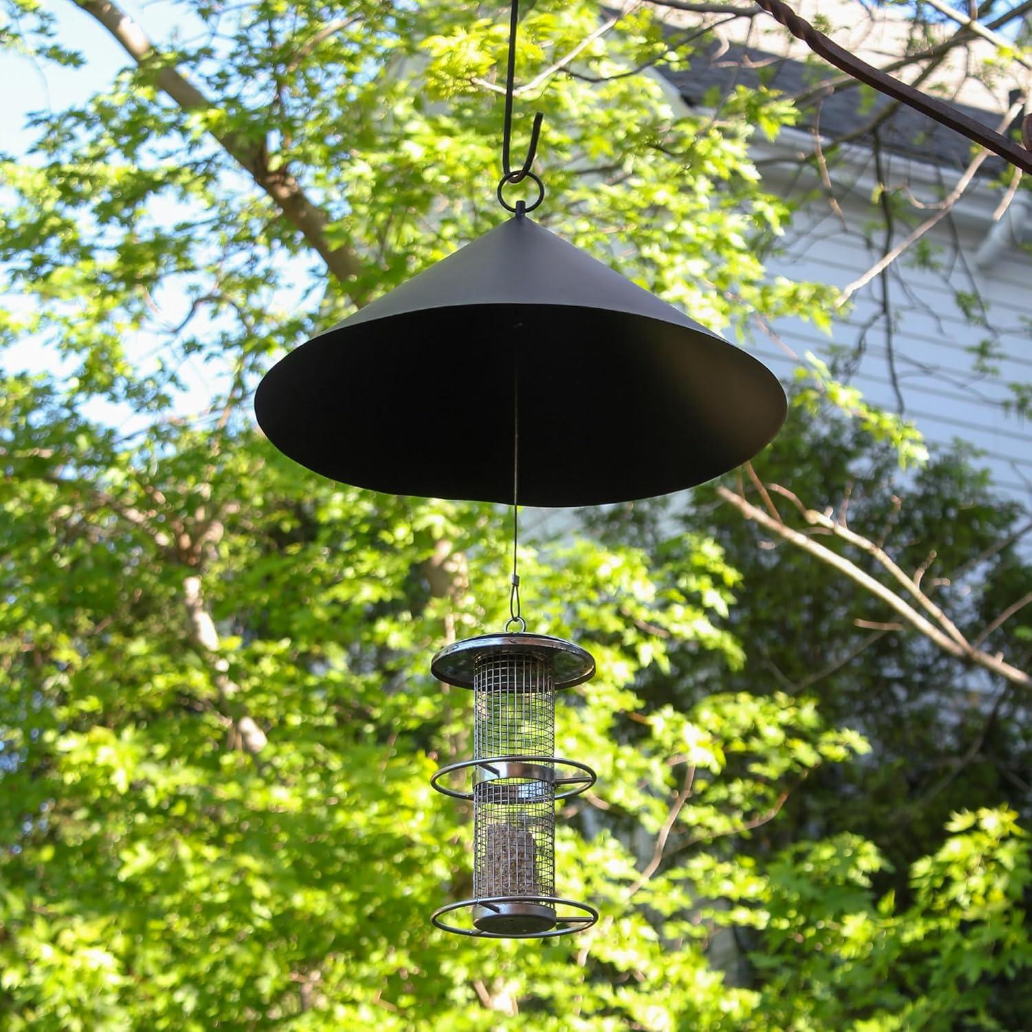 18" Black Powder Coated Hanging Squirrel Guard Baffle