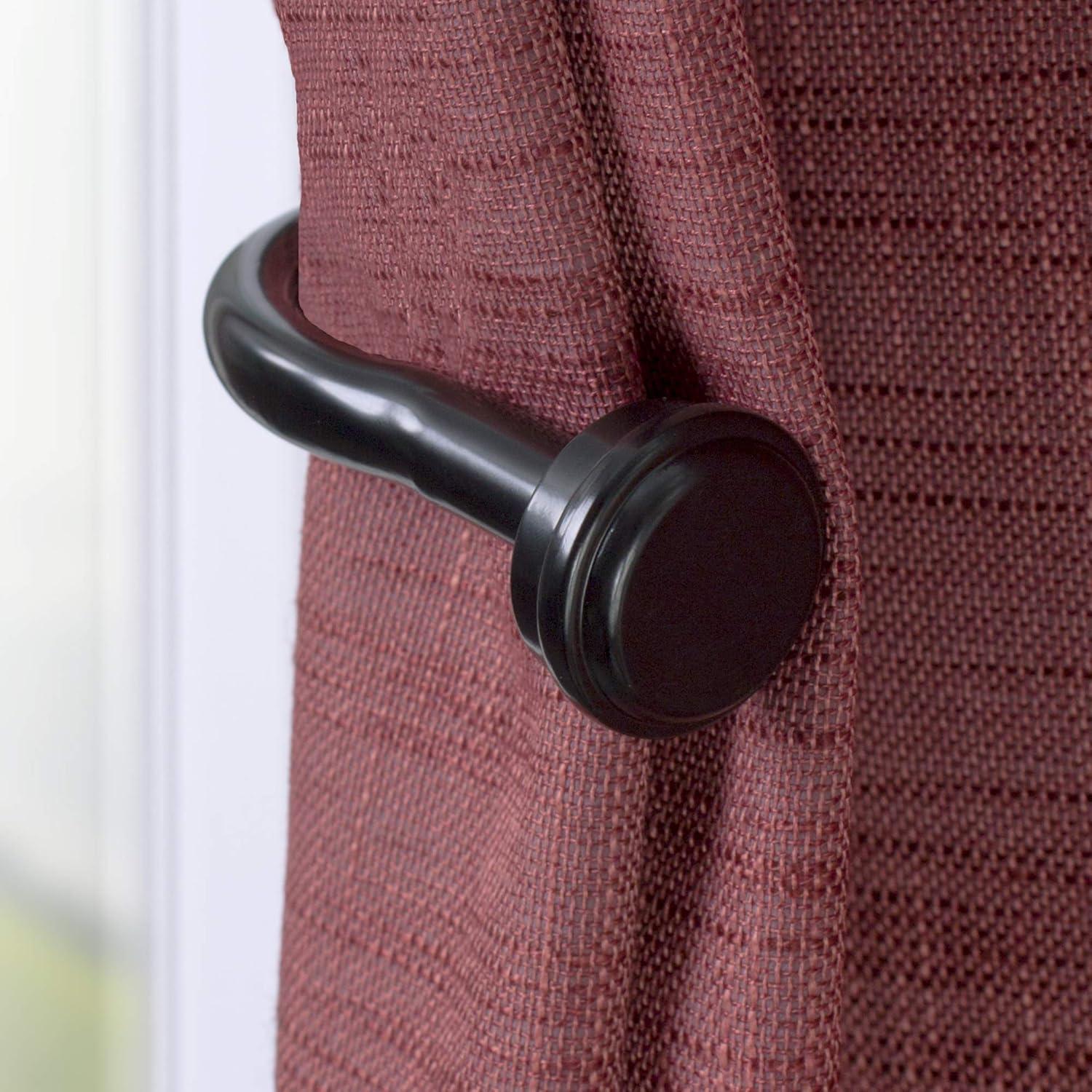 Decopolitan Cap Curtain Holdback, Black Espresso