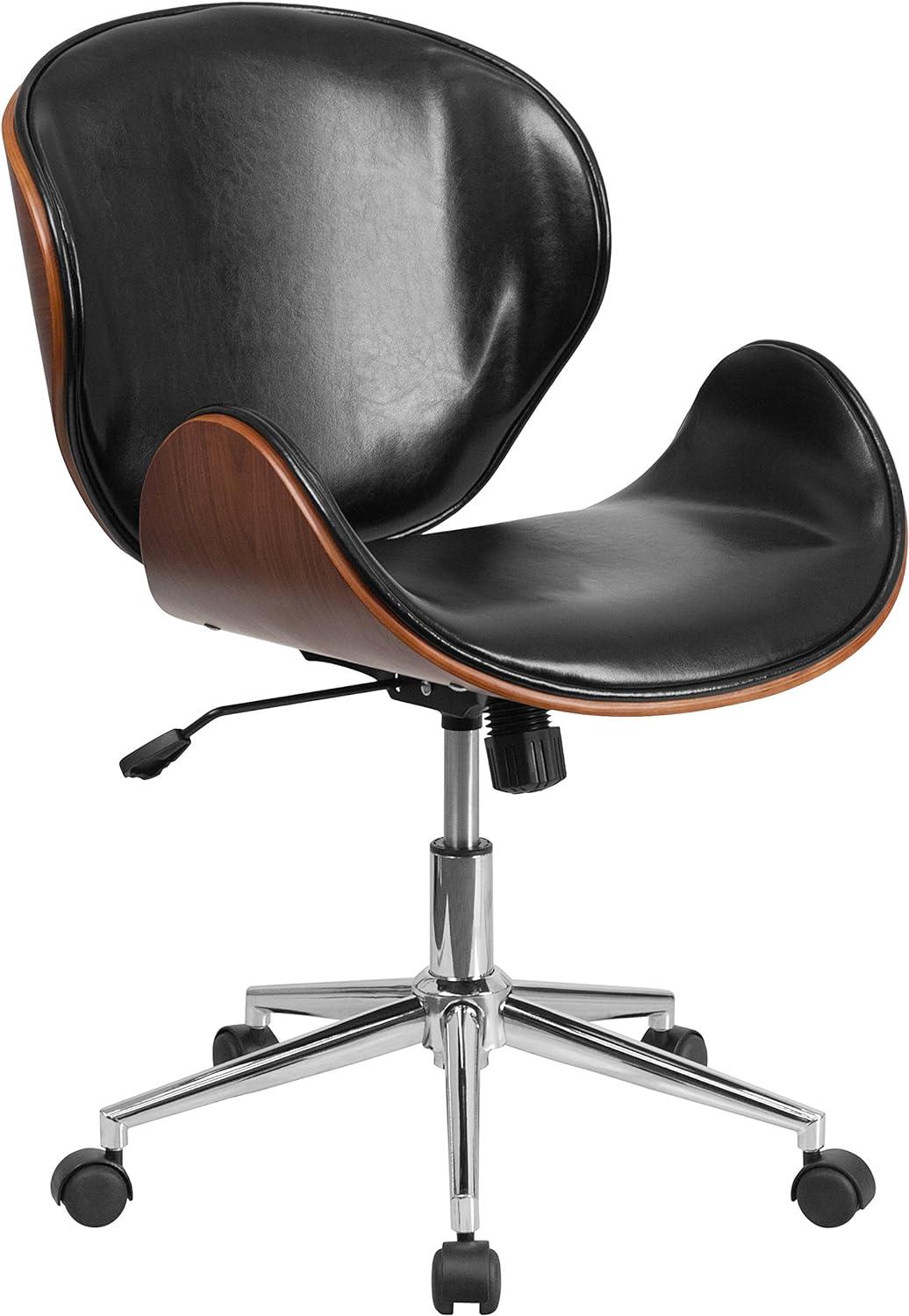 Flash Furniture Mid-Back Wood Conference Office Chair with LeatherSoft Seat