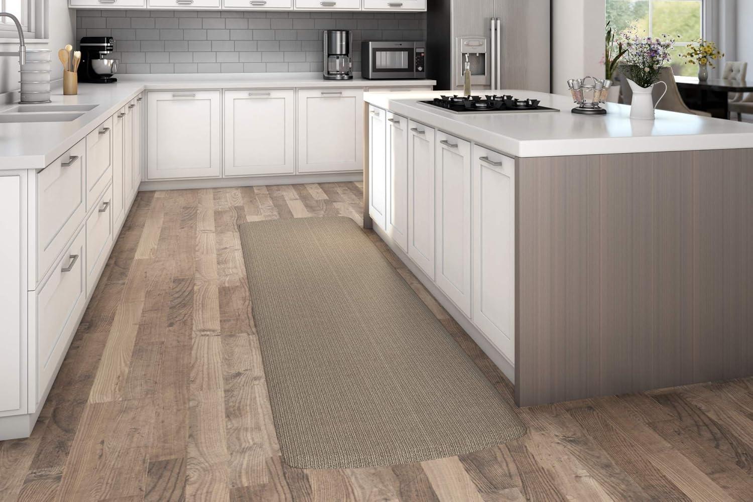 Grasscloth Pecan Foam Anti-Fatigue Floor Mat, 48" x 20"