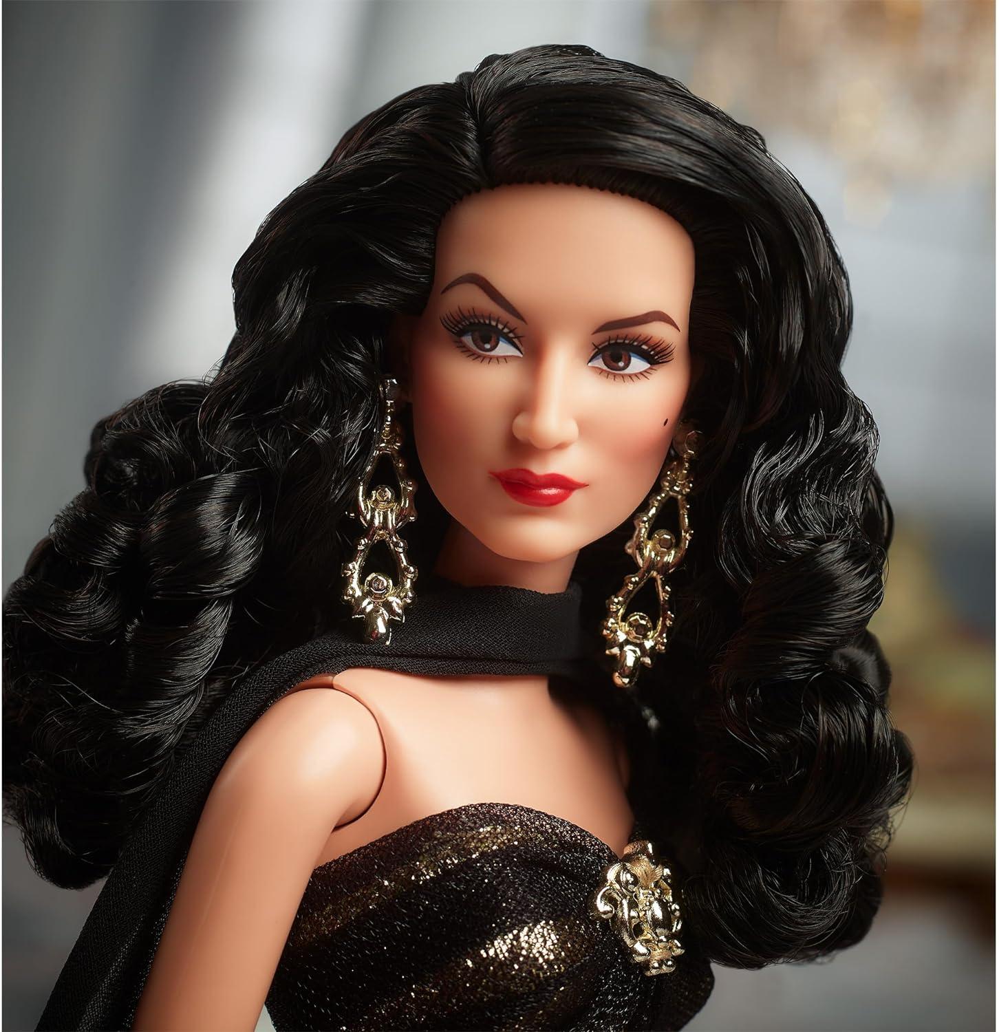 Collector Barbie Doll, María Félix in Glimmering Gold Gown, Barbie Signature