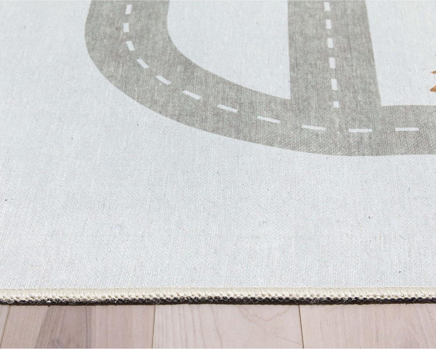 Well Woven Kids Rugs Playful Roads Grey Area Rug