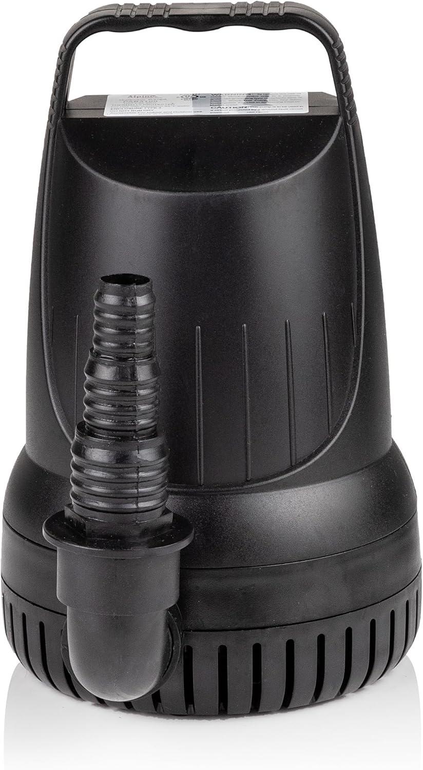 Alpine 1500 GPH Black Submersible Water Pump with 33 Ft. Cord