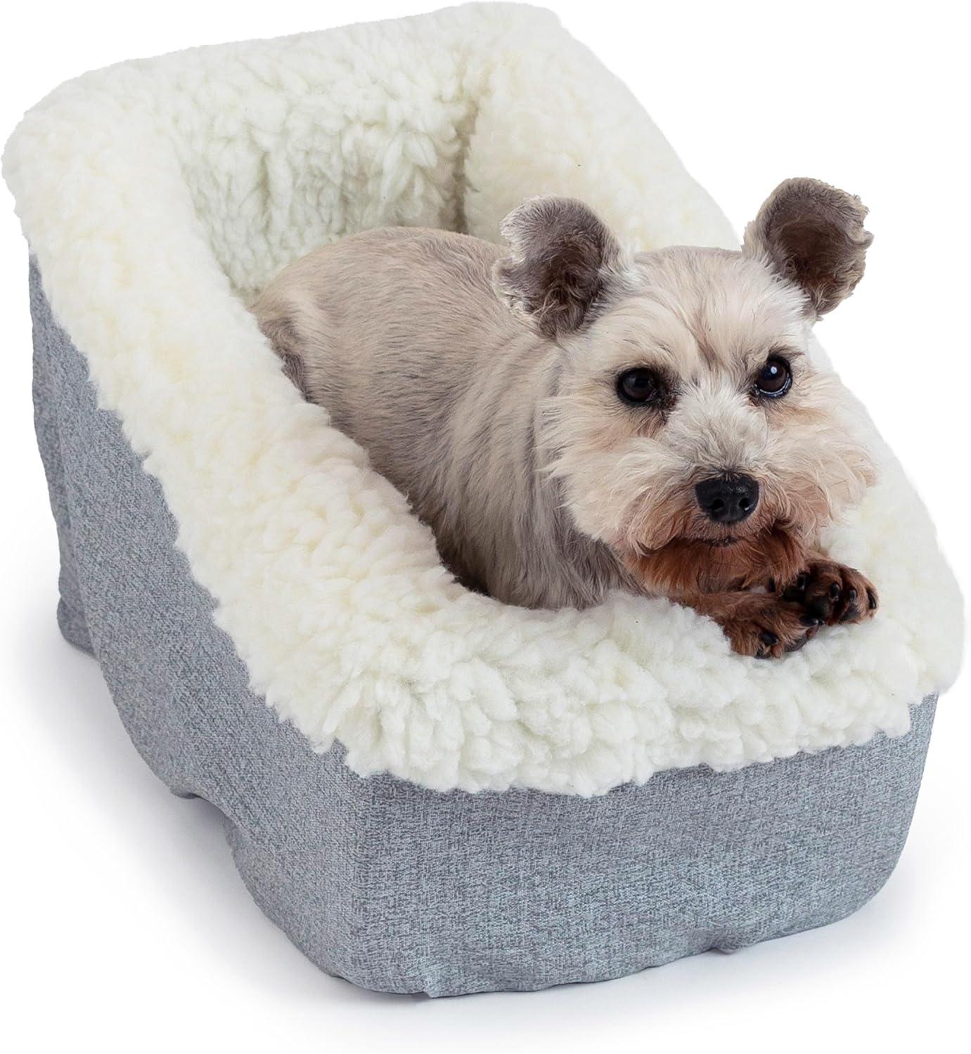 Small Gray and White Soft Sided Dog Carrier