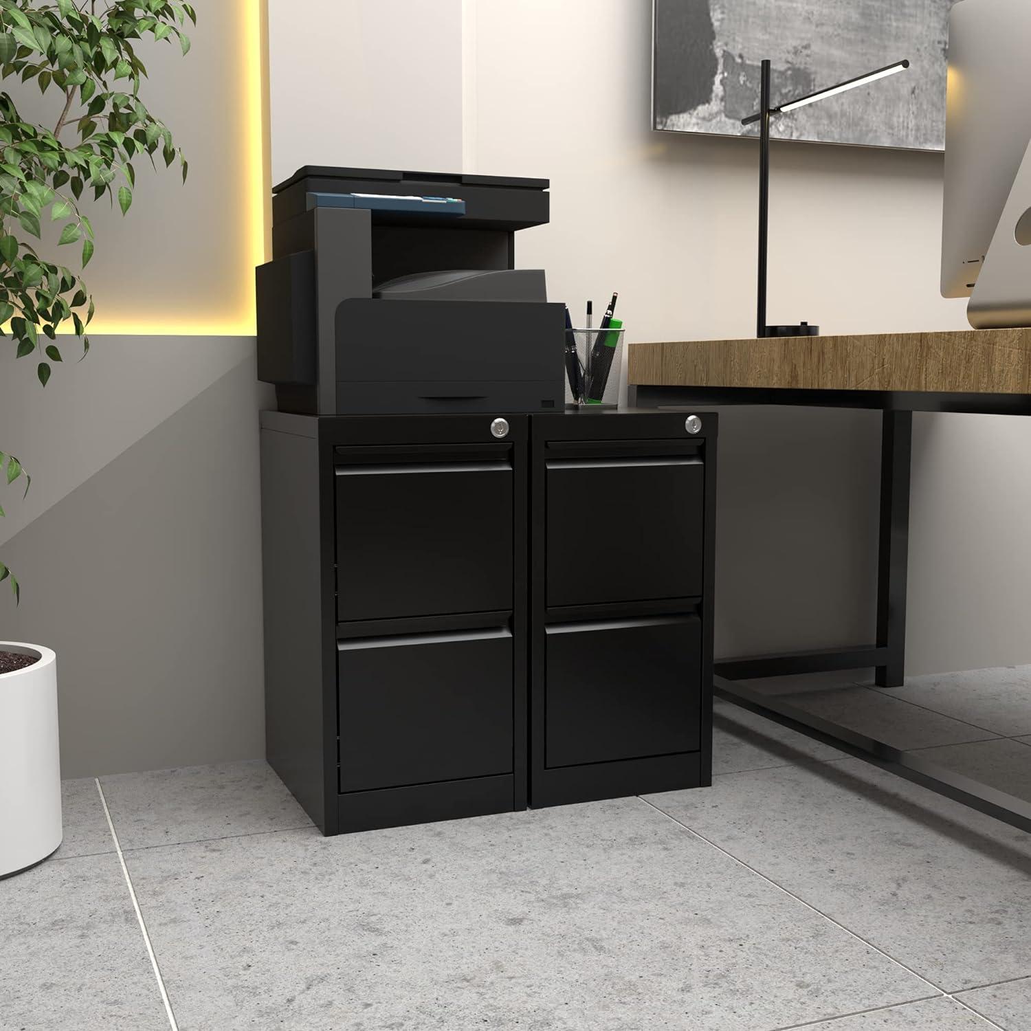 2 Drawer File Cabinet With Lock