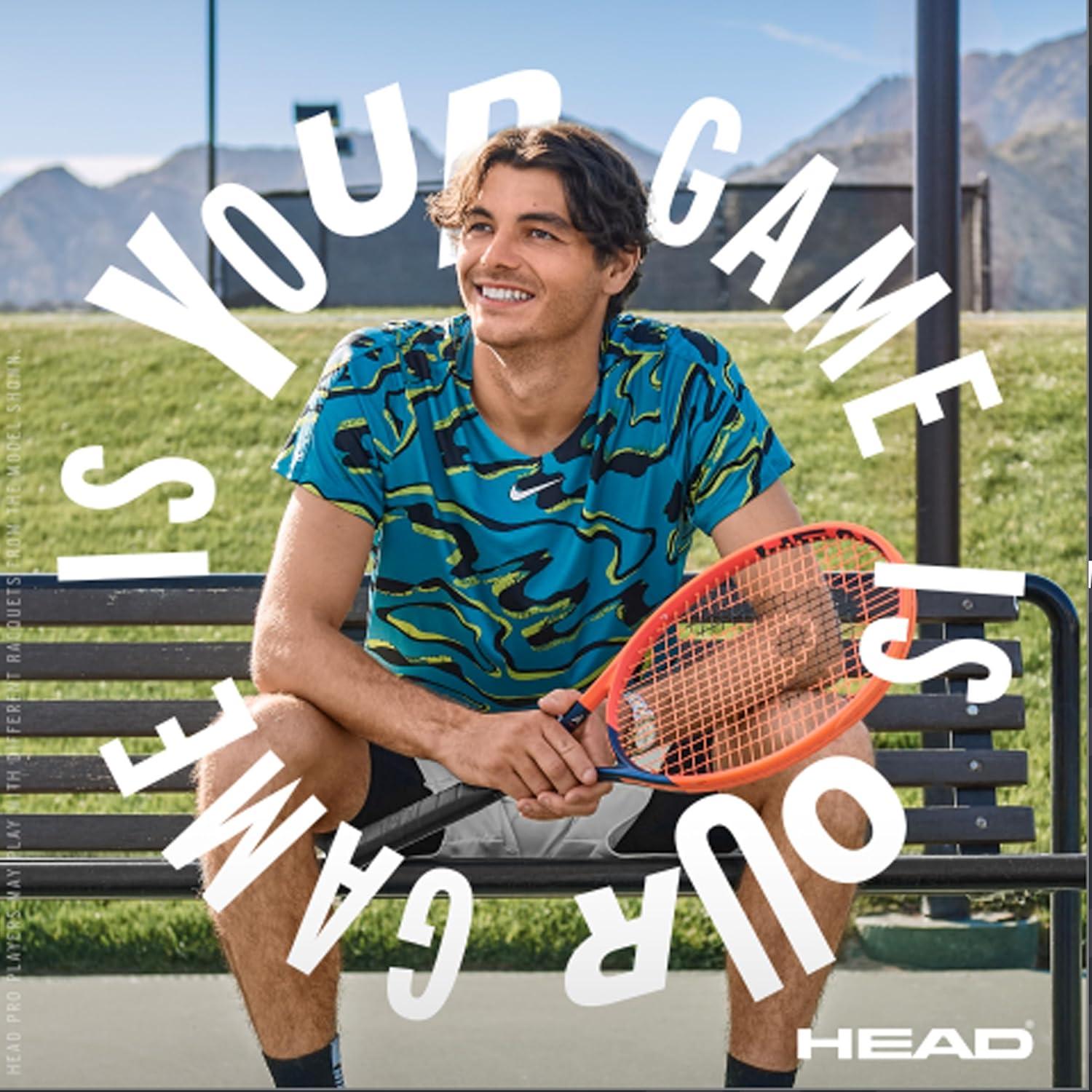 HEAD Geo Speed Adult Tennis Racquet, Pre-Strung, Black/White, 10.4 oz. Weight, 105 Sq. in. Racquet Head Size