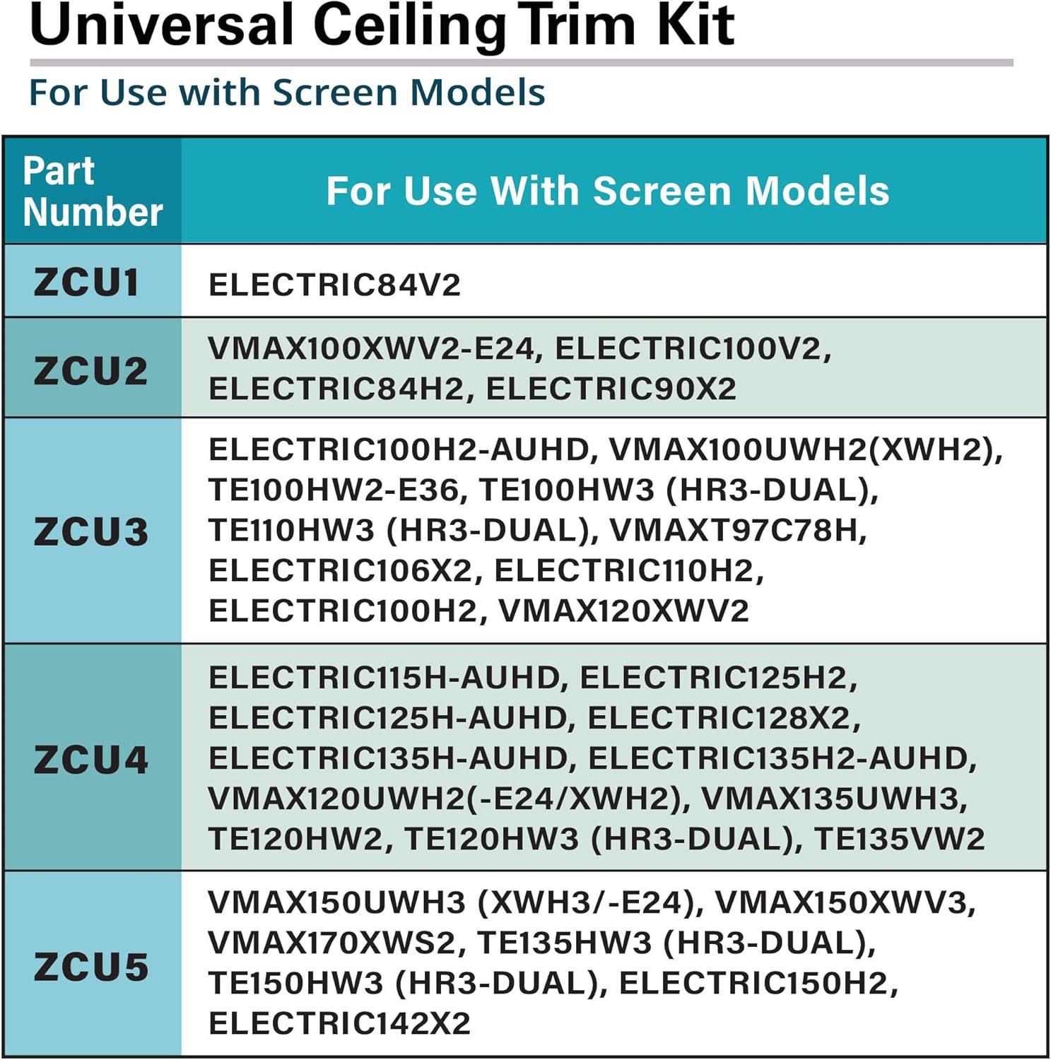 Elite Universal Black and White Ceiling Projector Mount Kit