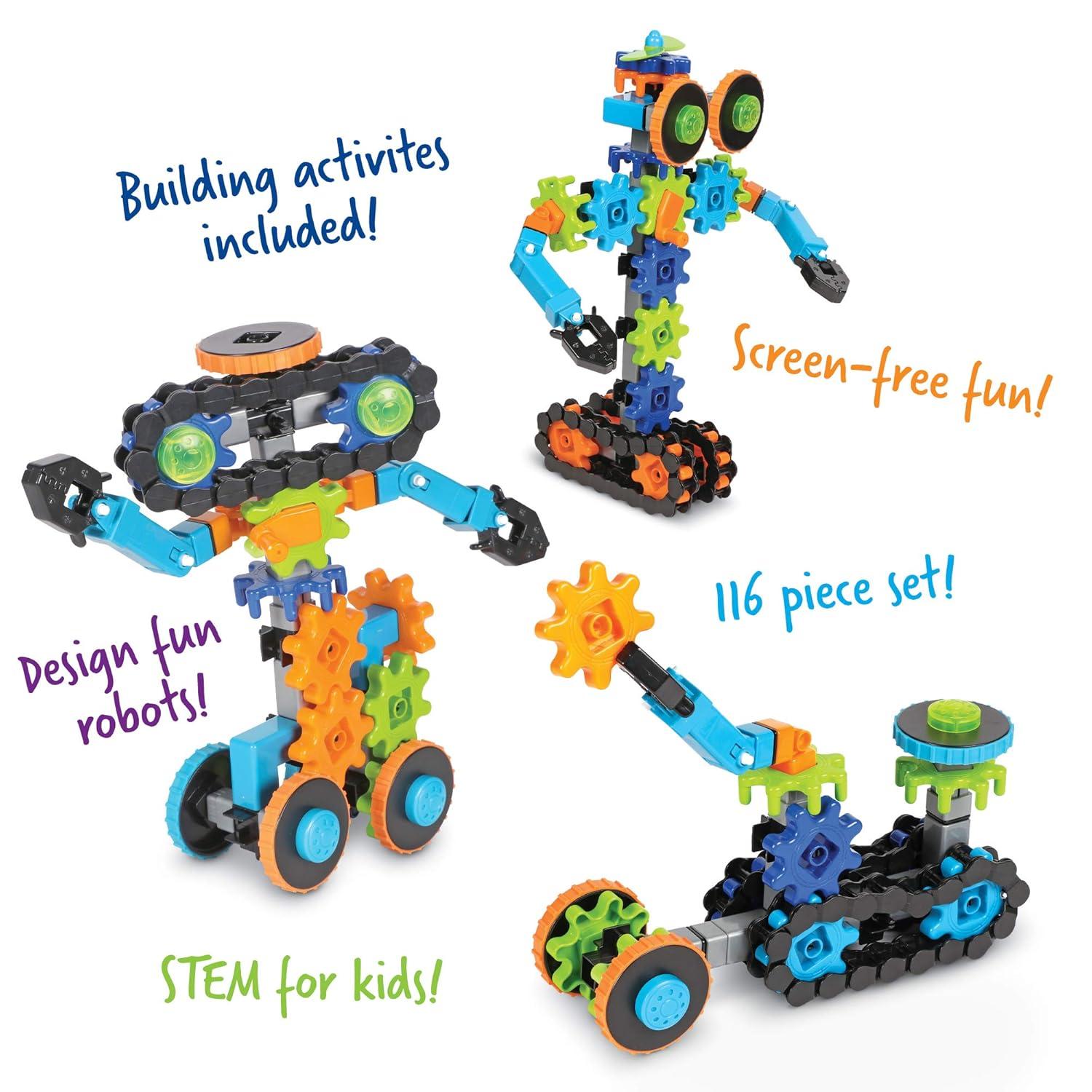 Learning Resources Gears! Gears! Gears! Robots in Motion, Engineering Toy for Kids Ages 5