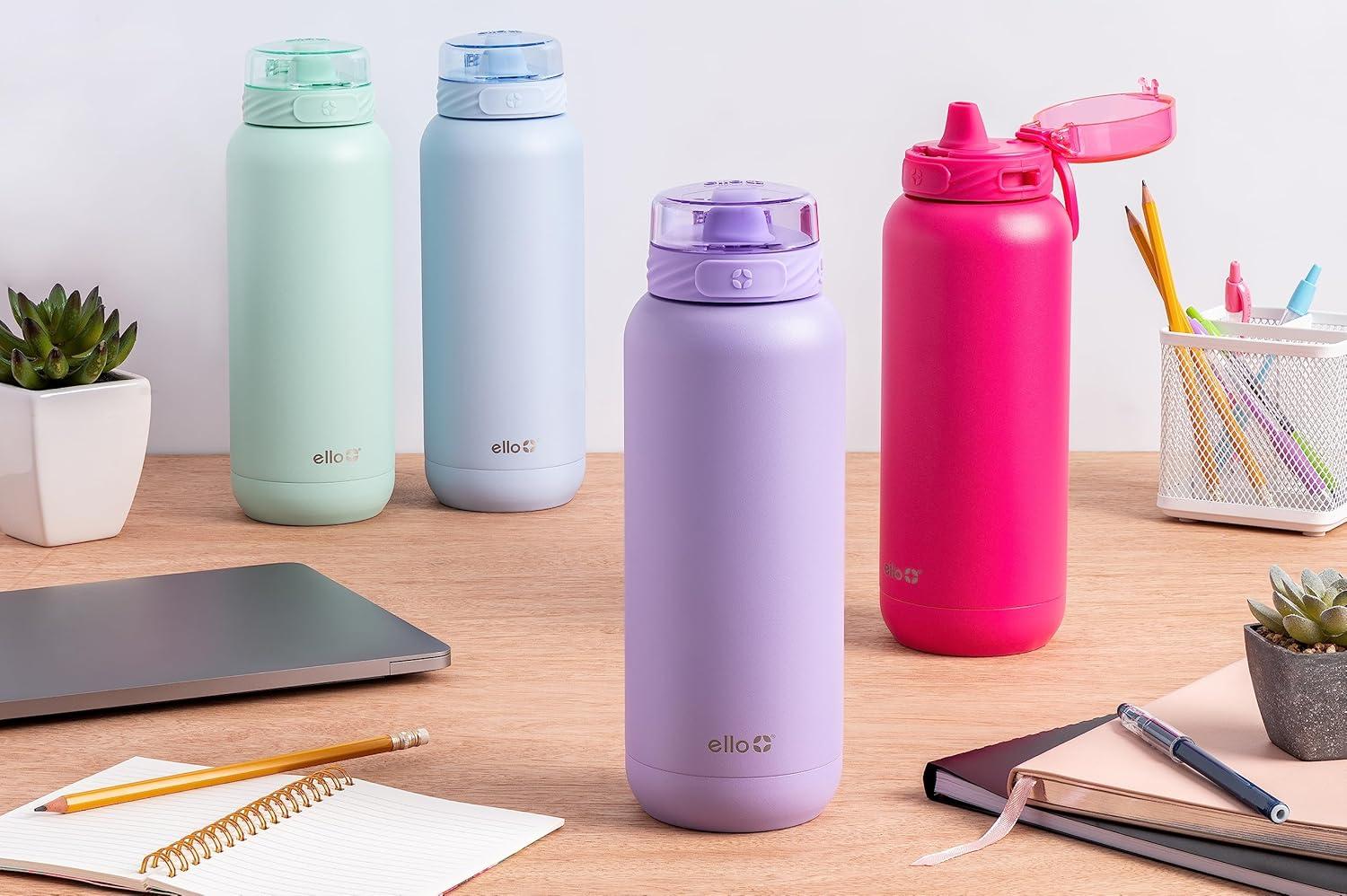 Lilac 32oz Stainless Steel Insulated Water Bottle with Straw