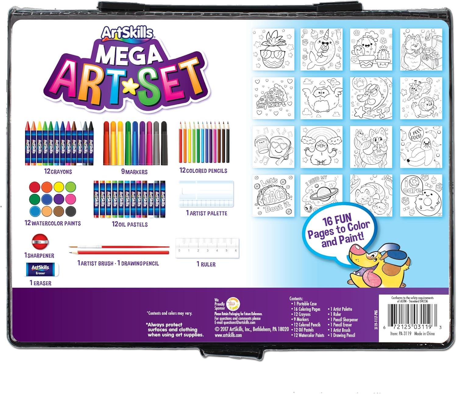 ArtSkills Multi-Medium Complete Art Kit for Beginner Unisex Kids and Teens, Drawing Set, 80 Pieces