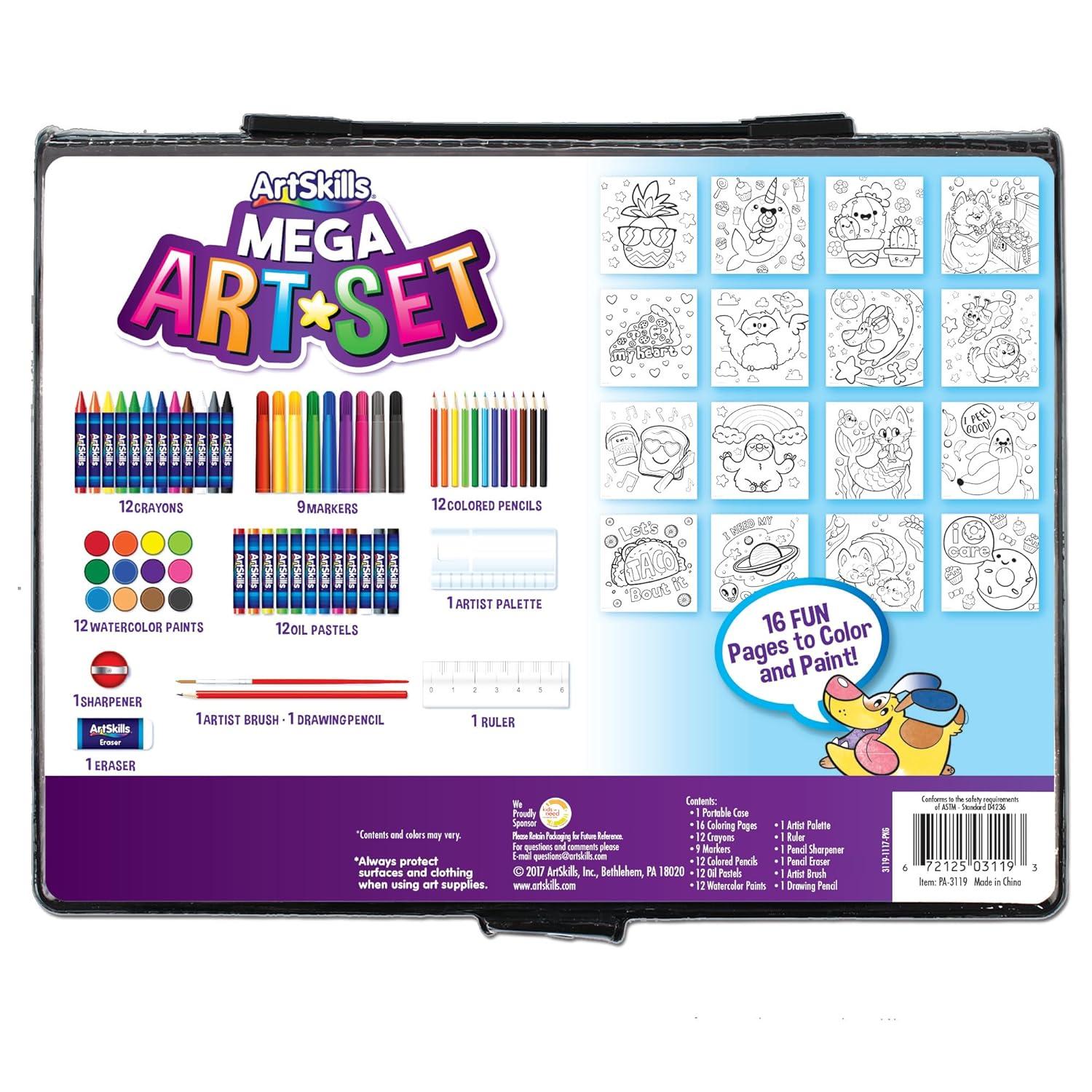 ArtSkills Multi-Medium Complete Art Kit for Beginner Unisex Kids and Teens, Drawing Set, 80 Pieces