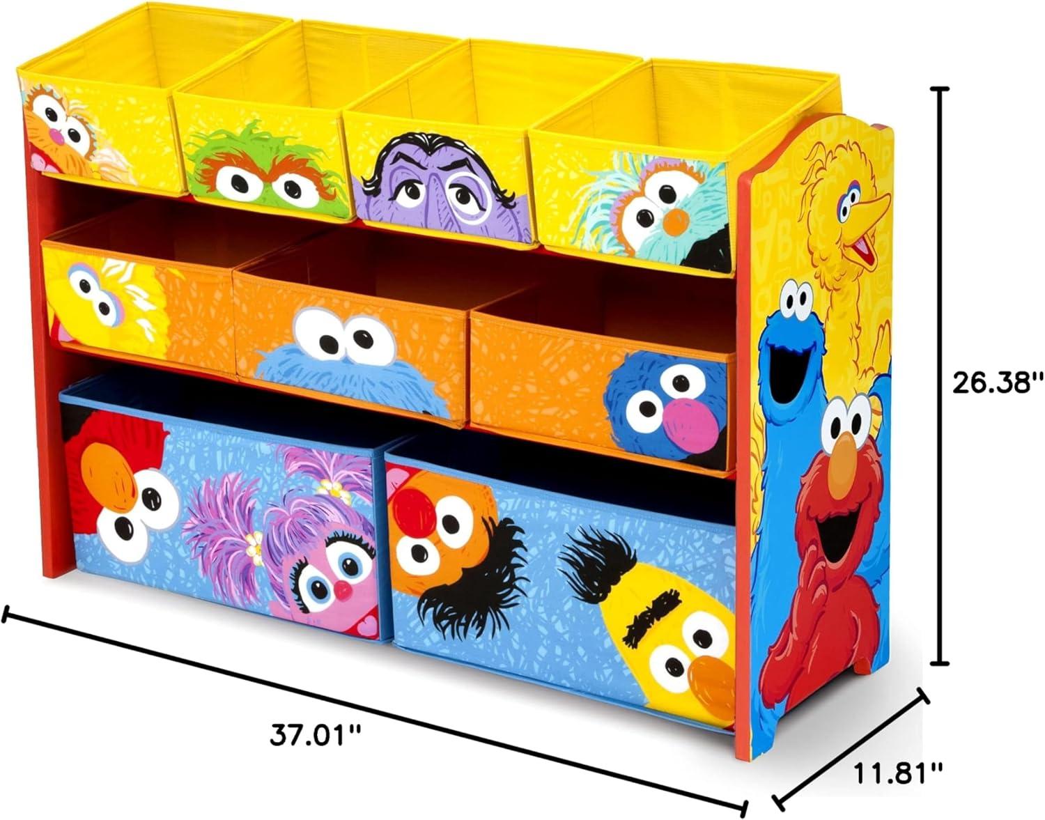 Delta Children Sesame Street Deluxe 9 Bin Design and Store Toy Organizer