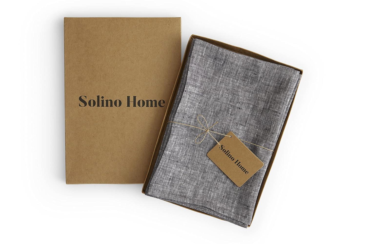 Solino Home 100% Pure Linen Dinner Napkins - Athena (Set of 4)