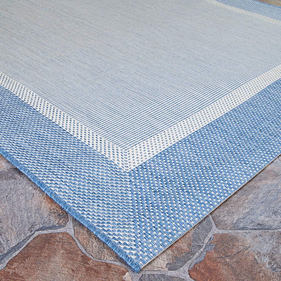 Couristan Recife Outdoor Area Rug - Stria Texture 2' X 3'7" Rectangle in Natural and Green Color, Hose Washable, Pet Friendly, Patio and Home Decor