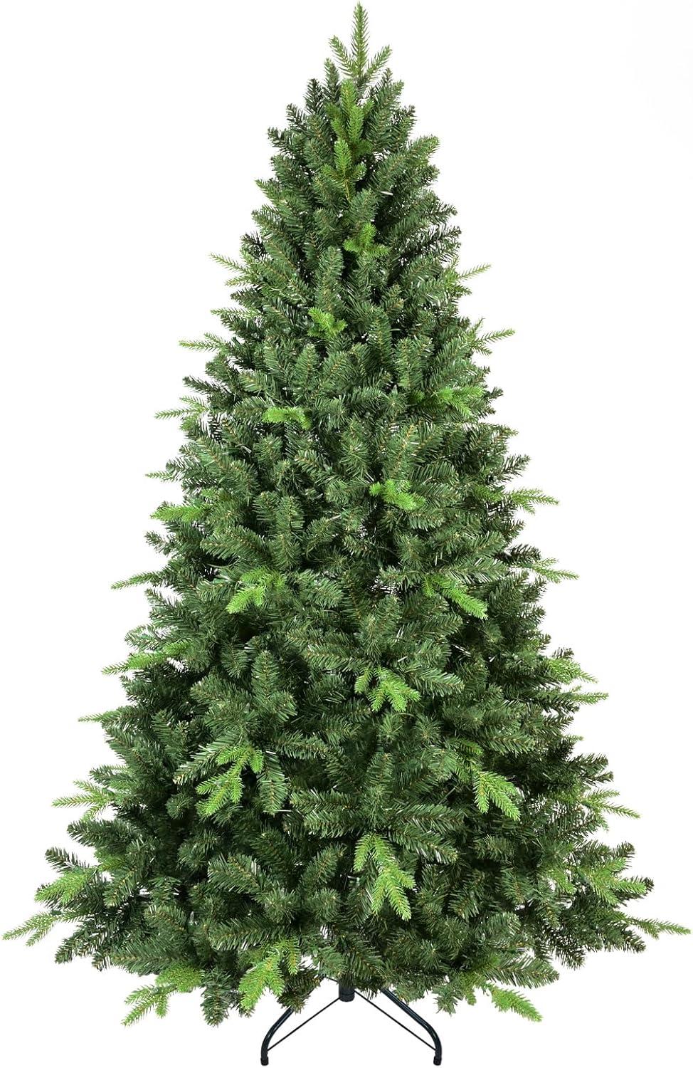 Bringstar 5FT Unlit Artificial Christmas Tree, Green Xmas Tree with 308 Tips and Folding Metal Stand, for Indoor Holiday Decoration