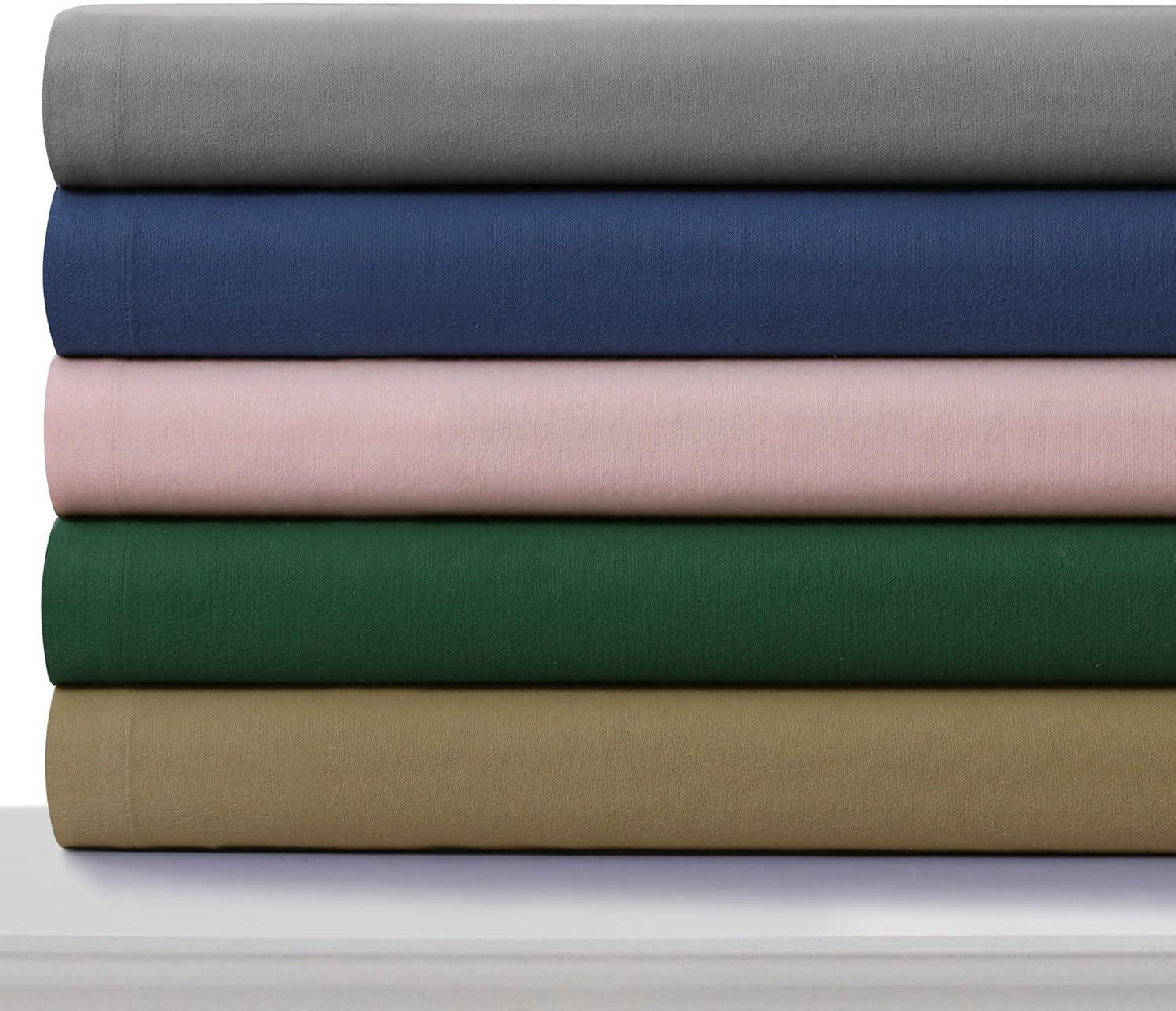 6-oz Cotton German Flannel Deep Pocket Sheet Set Queen - Macchiato