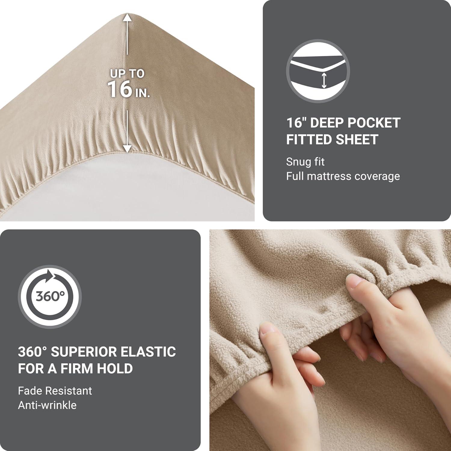 Madison Park Micro Fleece Sheet Set