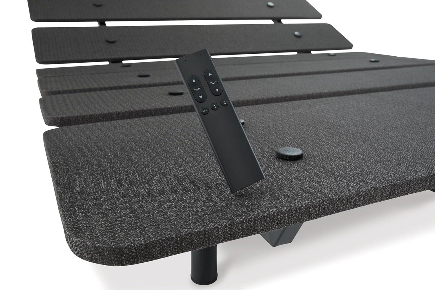 Signature Design by Ashley Cosmic Power Base King Adjustable Bed Base, Black