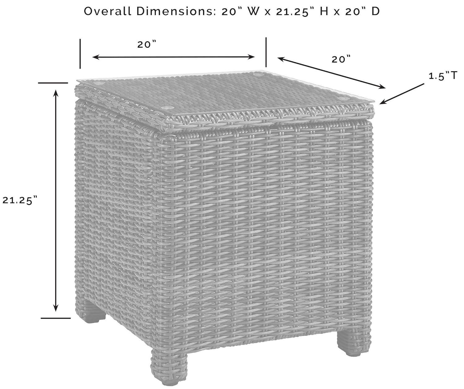 Bradenton Outdoor Wicker Rectangular Side Table - Crosley