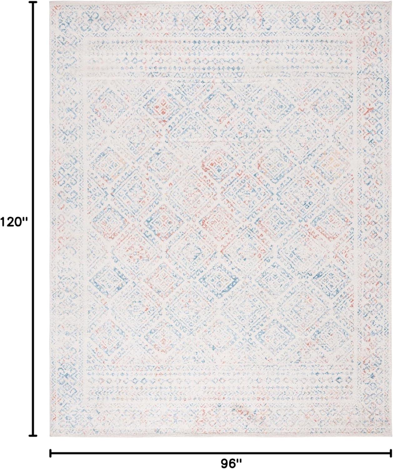 Tulum TUL264 Power Loomed Indoor Area Rug - Ivory/Terracotta - 8'x10' - Safavieh