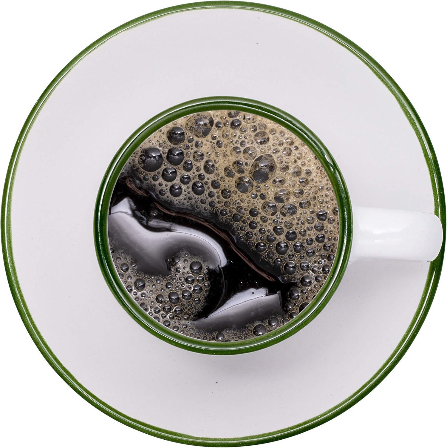 Bruntmor | Espresso Cups With Saucers By Bruntmor - 6 Ounce - Set Of 6 Matte