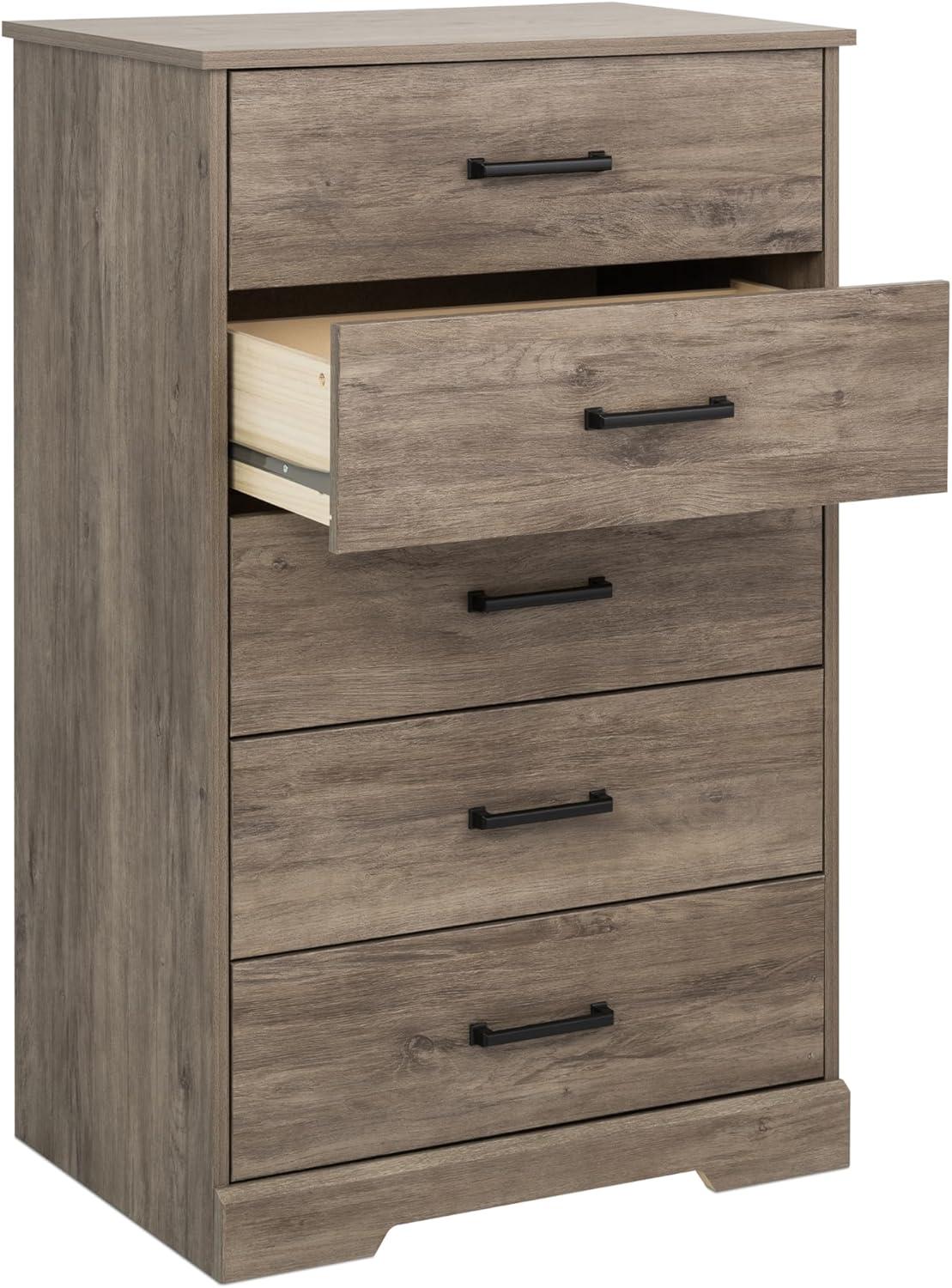 Prepac 27.50" Wide Rustic Ridge 5 Drawer Dresser