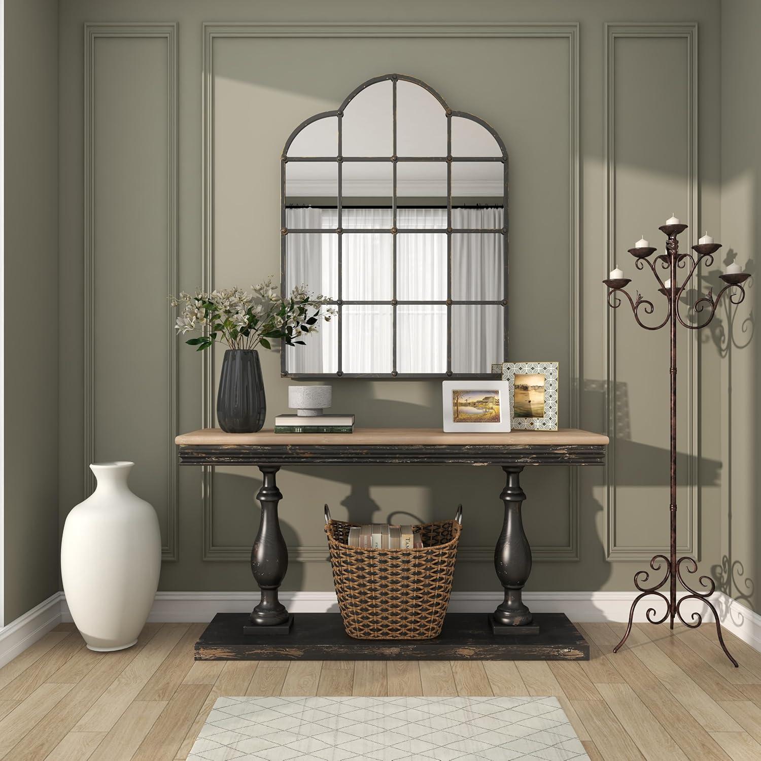 DecMode Candelabro Alto con Desplazamiento de Metal Marrón con 6 Soportes