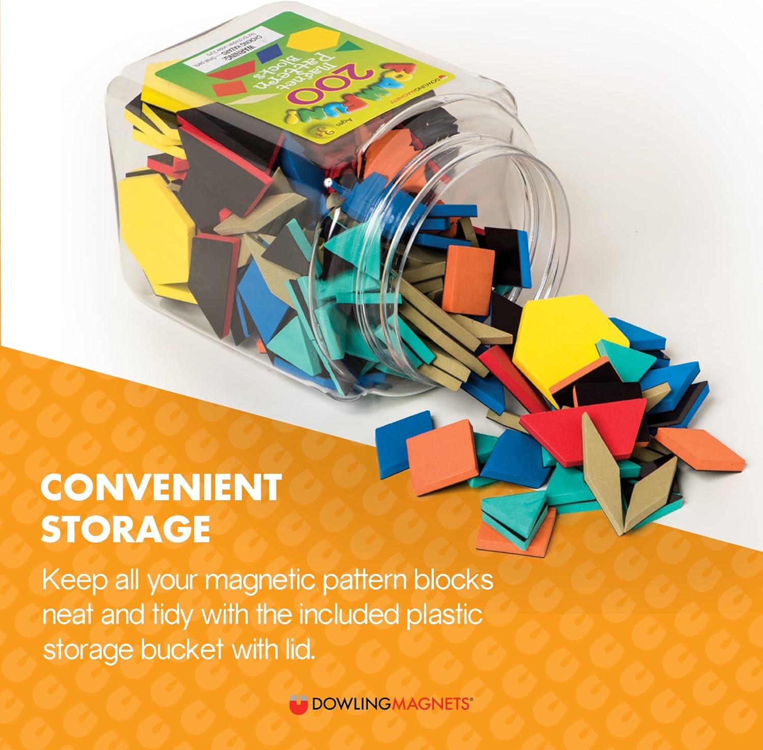 Dowling Magnets Foam Fun Magnets Pattern Blocks