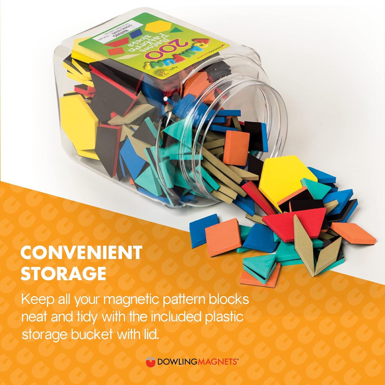 Dowling Magnets Foam Fun Magnets Pattern Blocks