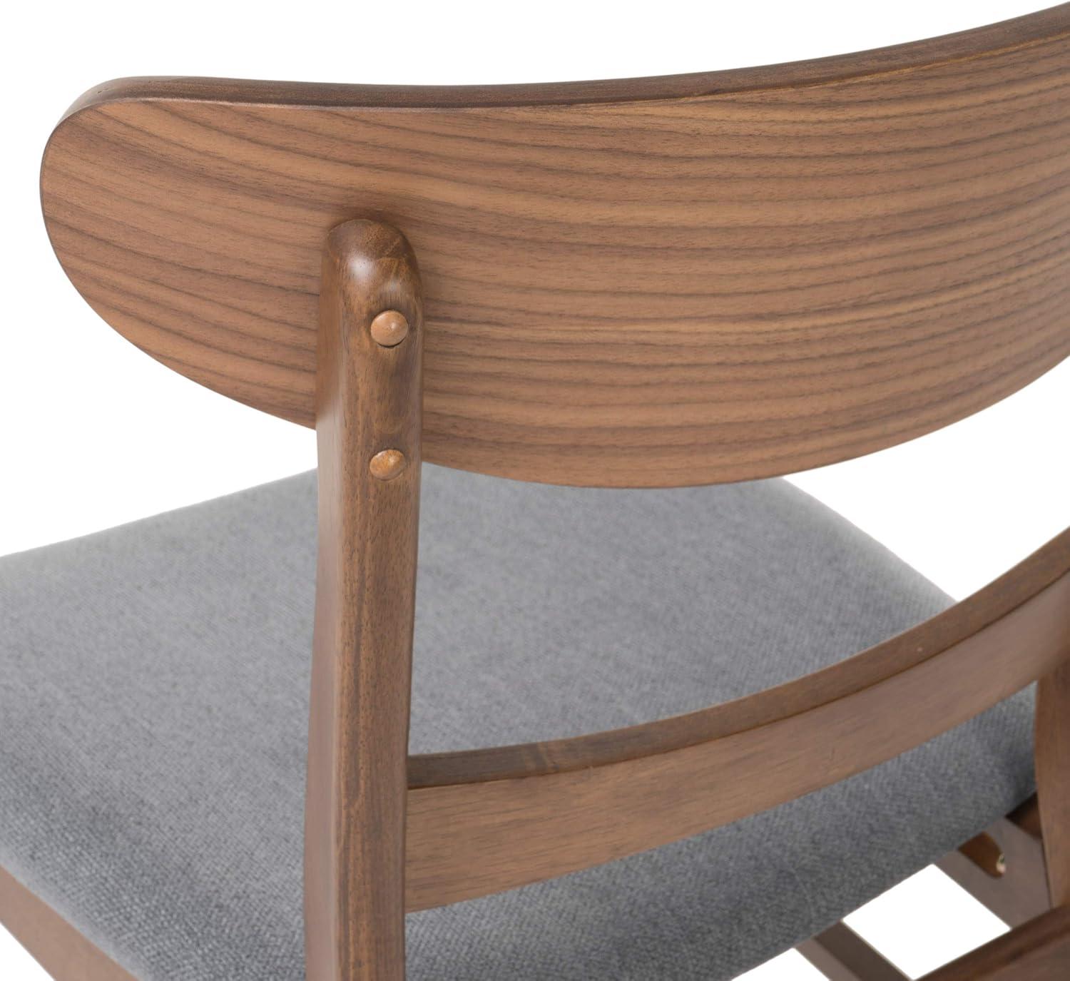 Christopher Knight Home Idalia Mid-century Modern Dining Chairs (Set of 4) by  Dark Gray + Walnut Walnut Finish