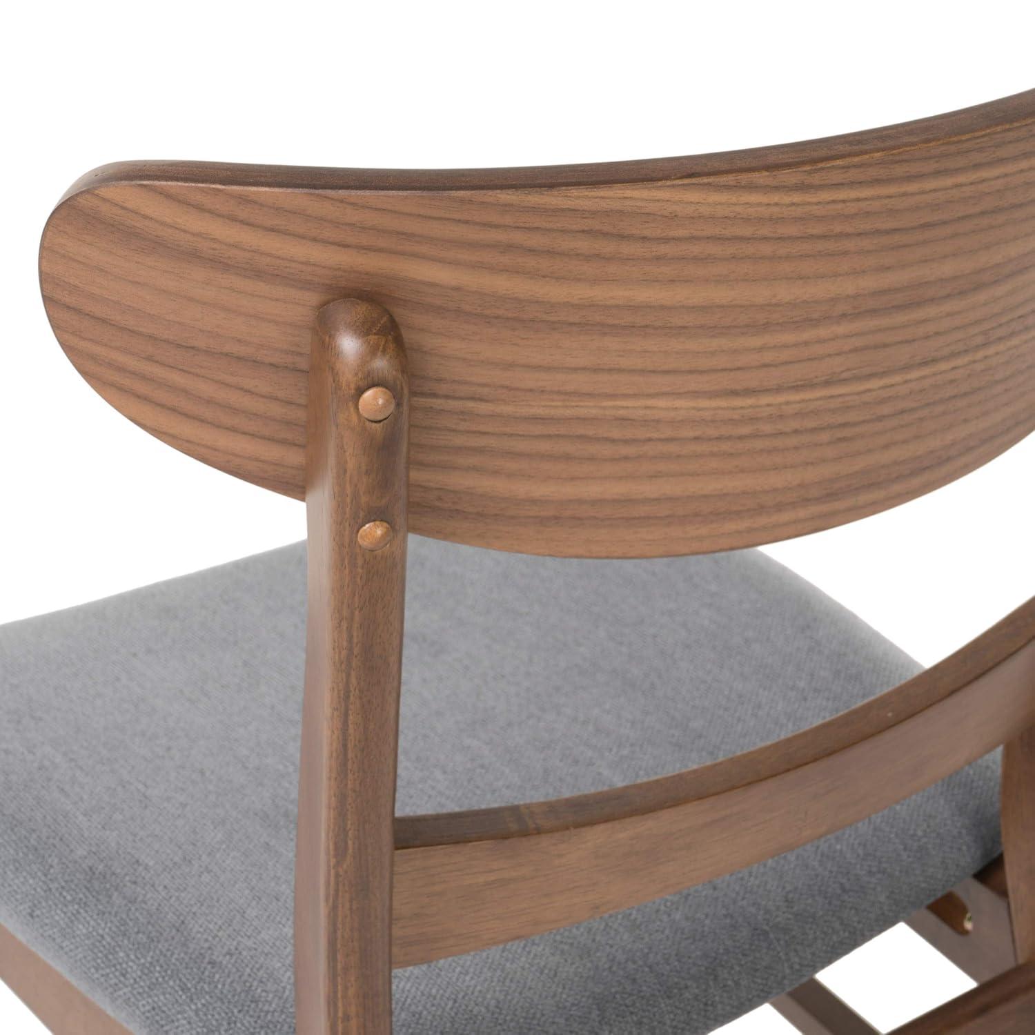 Christopher Knight Home Idalia Mid-century Modern Dining Chairs (Set of 4) by  Dark Gray + Natural Oak Oak Finish