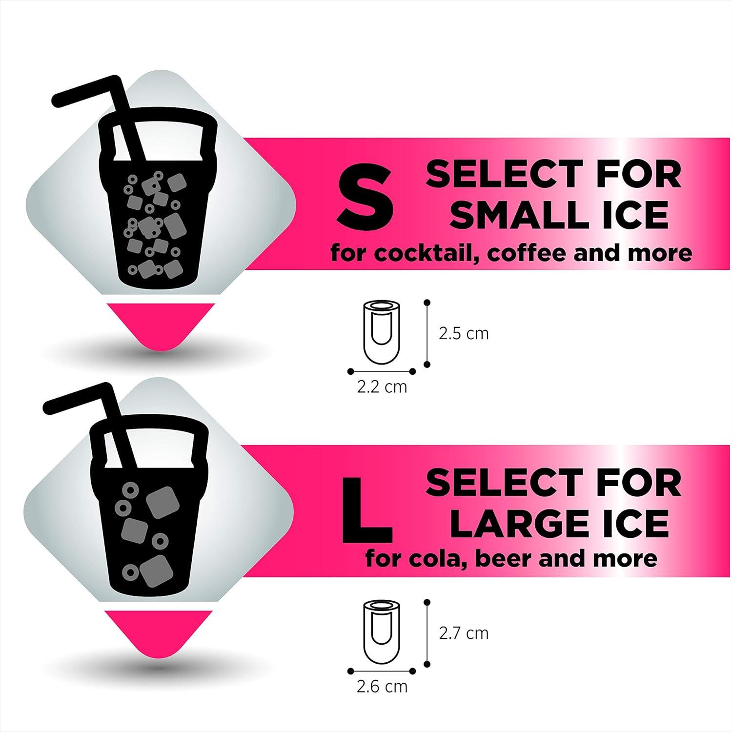 Frigidaire Ice Maker with 26 lbs. Capacity Countertop Stainless Steel Ice Maker with Transparent Window