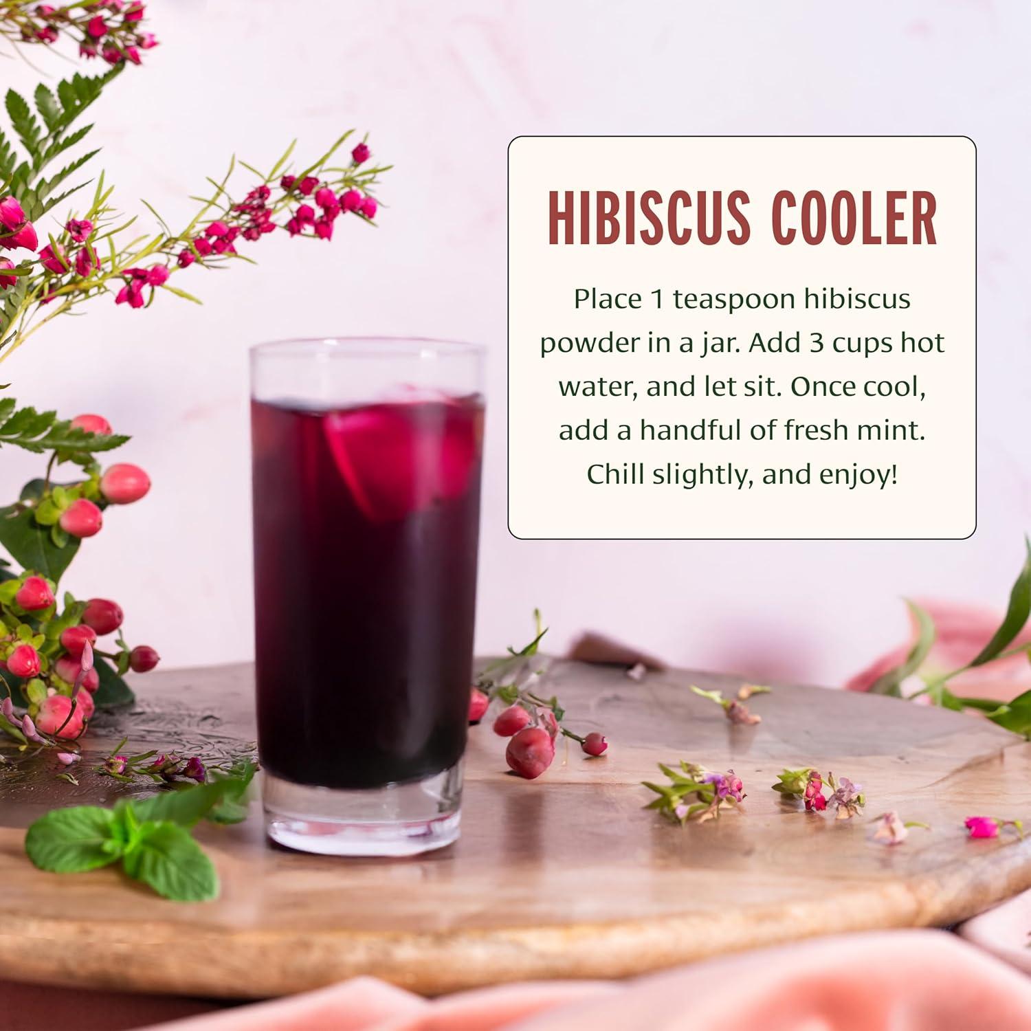 Banyan Botanicals Hibiscus Powder – Organic Hibiscus sabdaiffa – For Refreshing Hibiscus Tea – Supports Healthy Hair & Skin* – 1 lb. – Non-GMO Sustainably Sourced Vegan