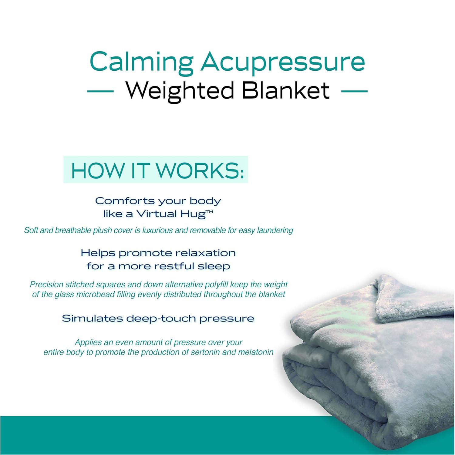 DreamLab 15lb Weighted Blanket with Washable Cover, Grey