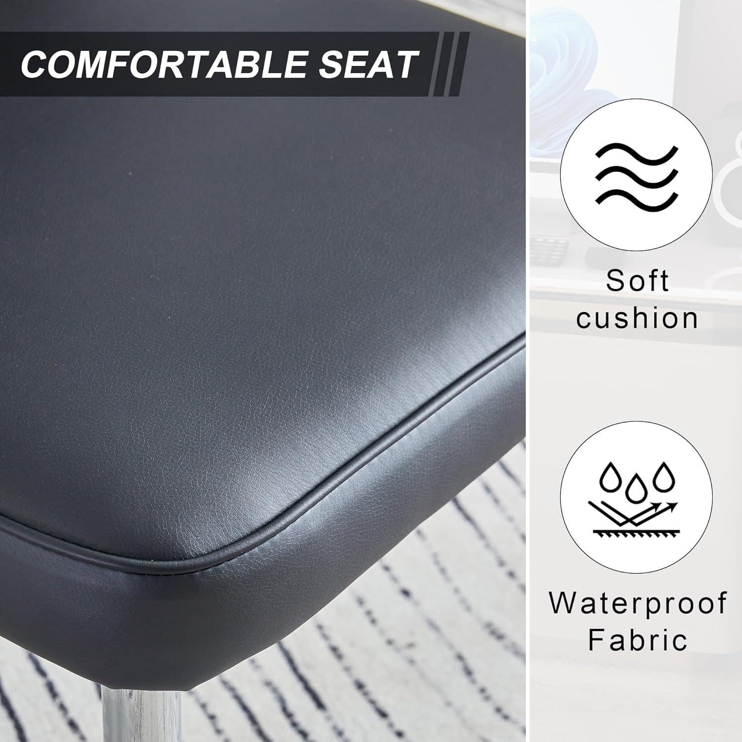 Dining Room Seating Modern minimalist transparent dining chair, plastic chair, armless crystal chair, Nordic creative makeup stool, negotiation chair, silver plated metal leg 6-piece set, TW-1200,Kit