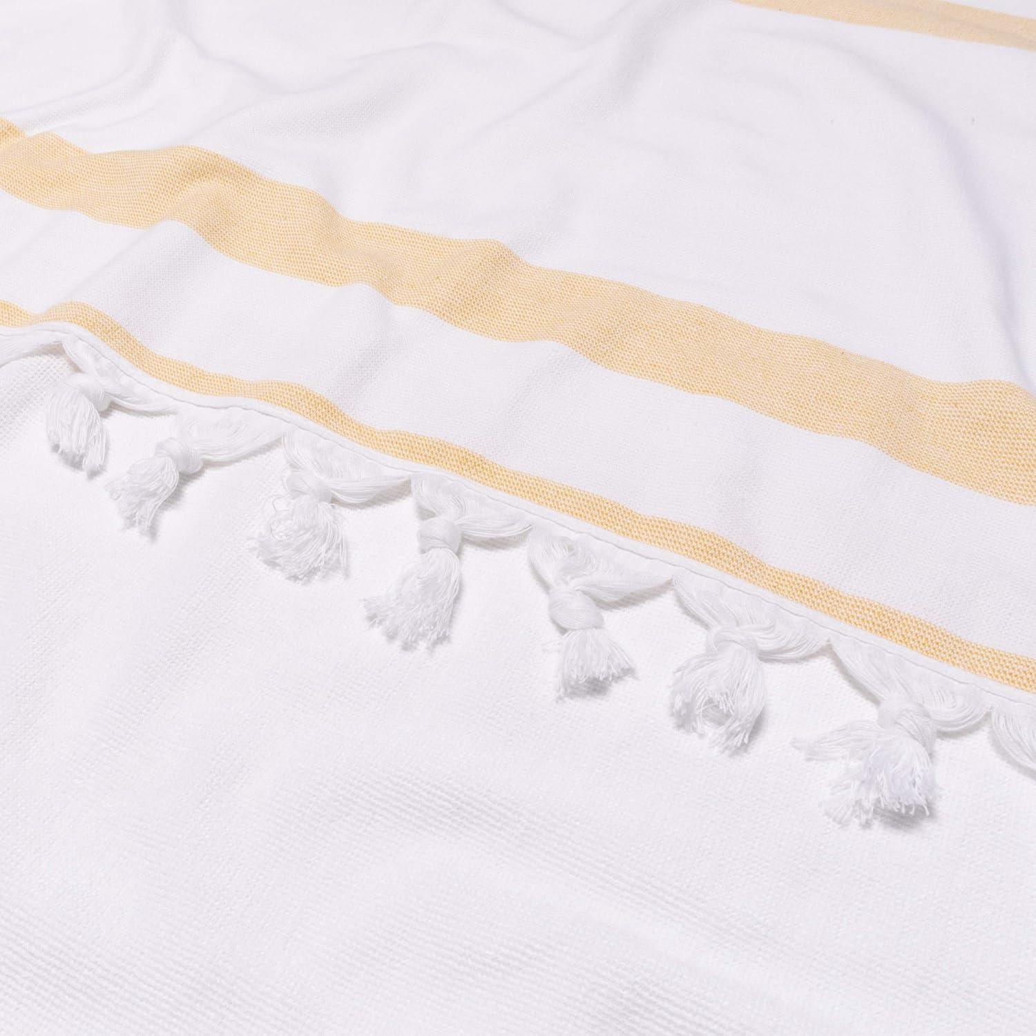 Impressions Ula Stripe Fouta Beach Towel with Tassels