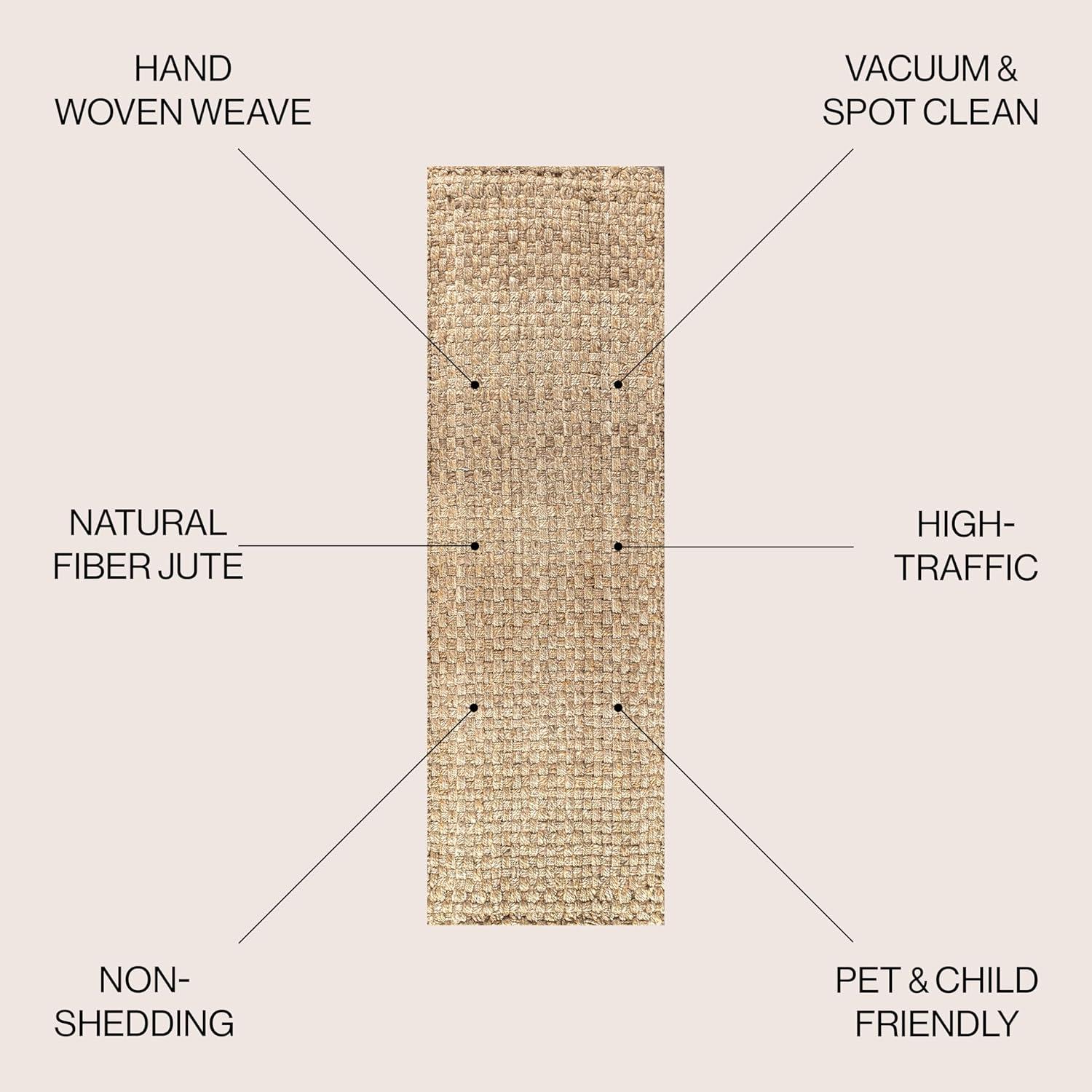 Estera Hand Woven Boucle Chunky Jute Indoor Area Rug - JONATHAN Y