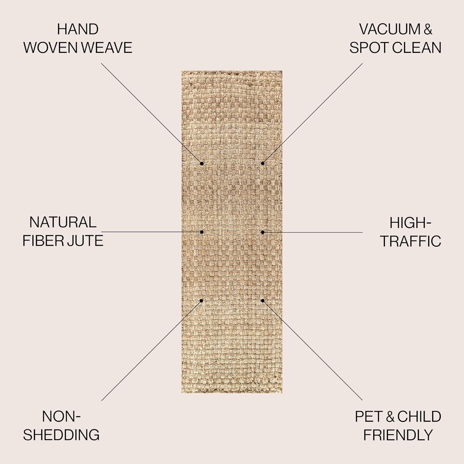 2'x8' Estera Hand Woven Boucle Chunky Jute Runner Rug, Yellow - JONATHAN Y