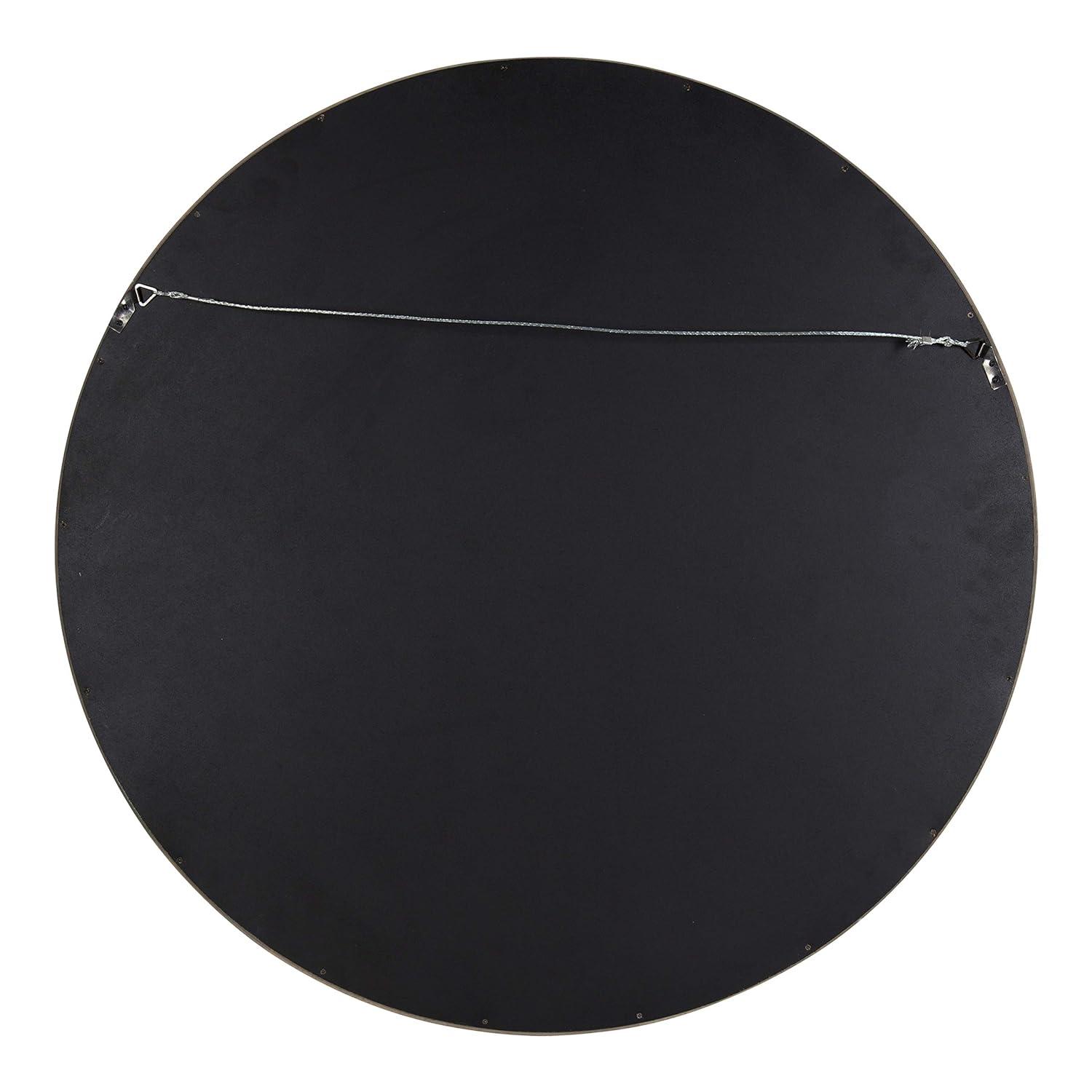 30" Hutton Round Wall Mirror Gray - Kate & Laurel All Things Decor