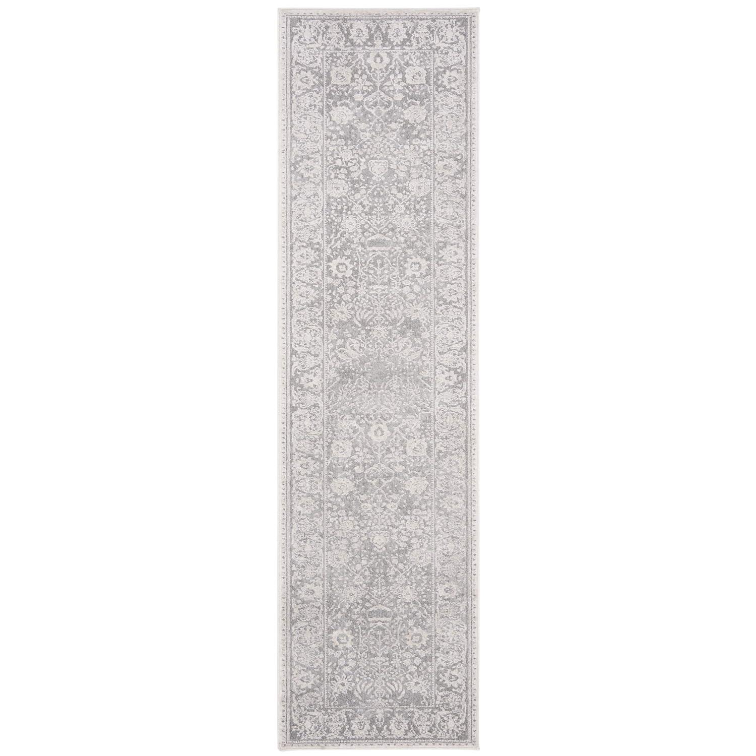 Reflection RFT663 Power Loomed Indoor Runner Rug - 2'3"x12' - Light Grey/Cream - Safavieh