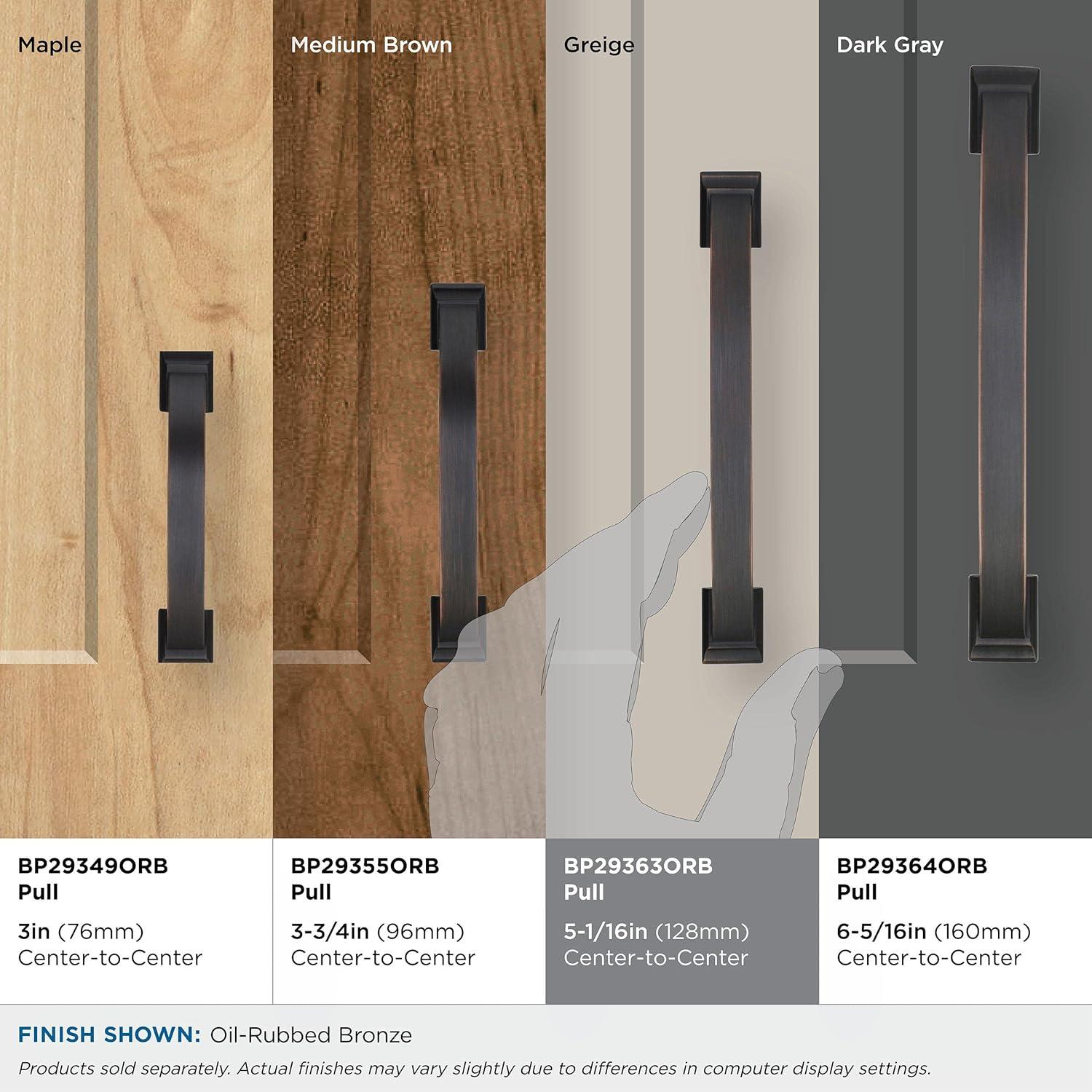 Amerock Candler 5-1/16 inch (128mm) Center-to-Center Oil-Rubbed Bronze Cabinet Pull