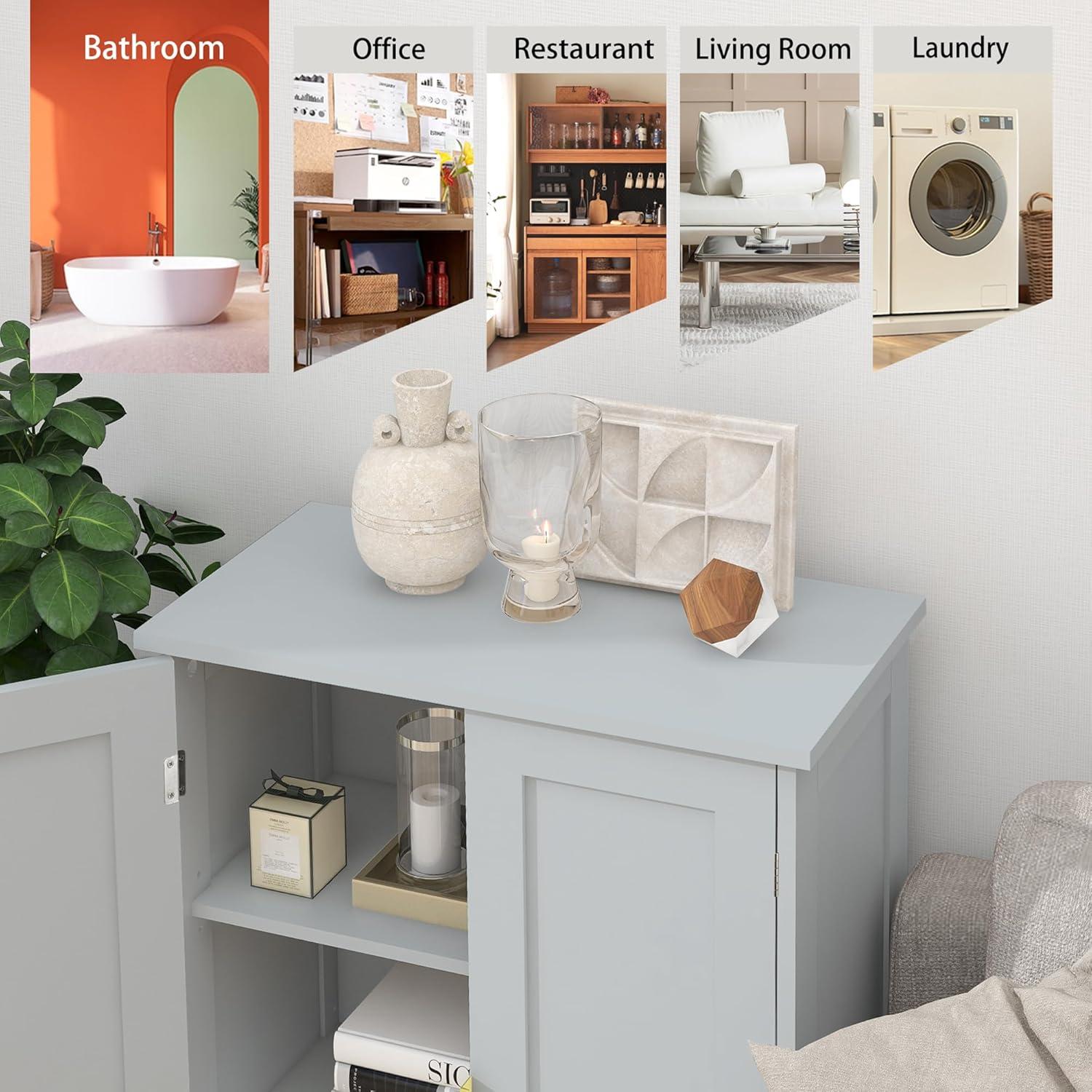 Bathroom Storage Cabinet, Freestanding with 2 Doors,Towel Cabinet for Bathroom Floor Cabinet