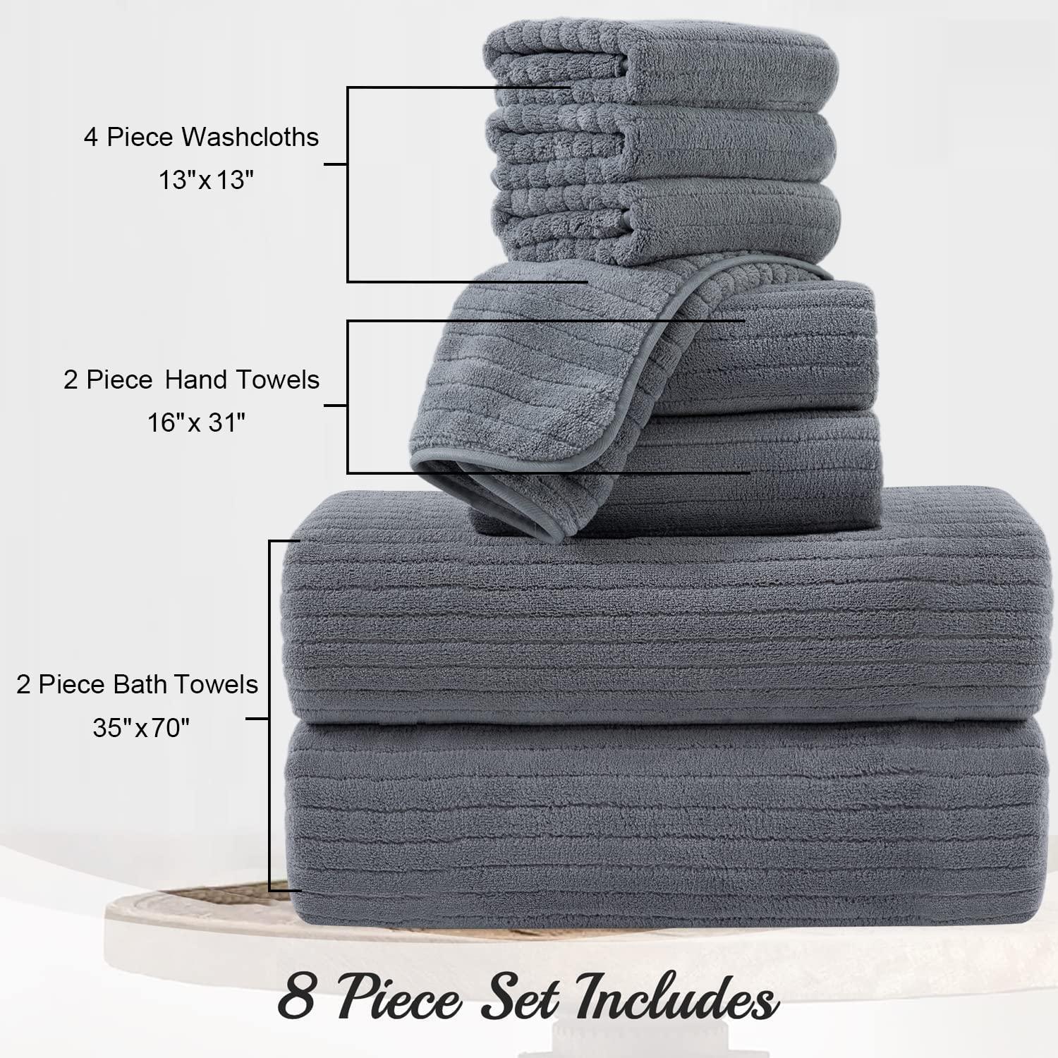 Madison Park Signature 800GSM Ultra-Soft 100% Cotton Absorbent Towel Set