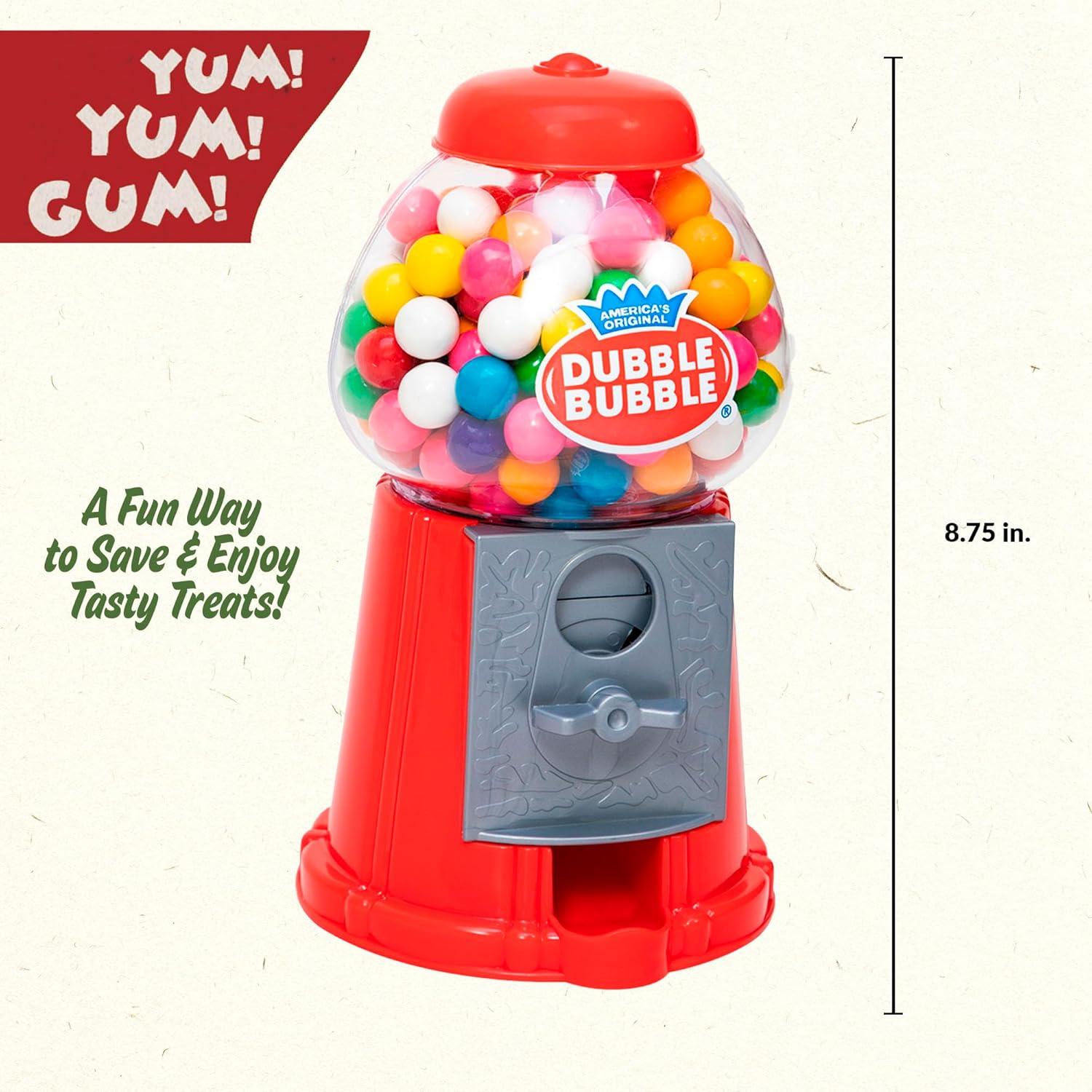 Schylling Dubble Bubble Classic Gumball Machine with Assorted Bubble Gum – Fun Candy Dispenser for Kids & Adults