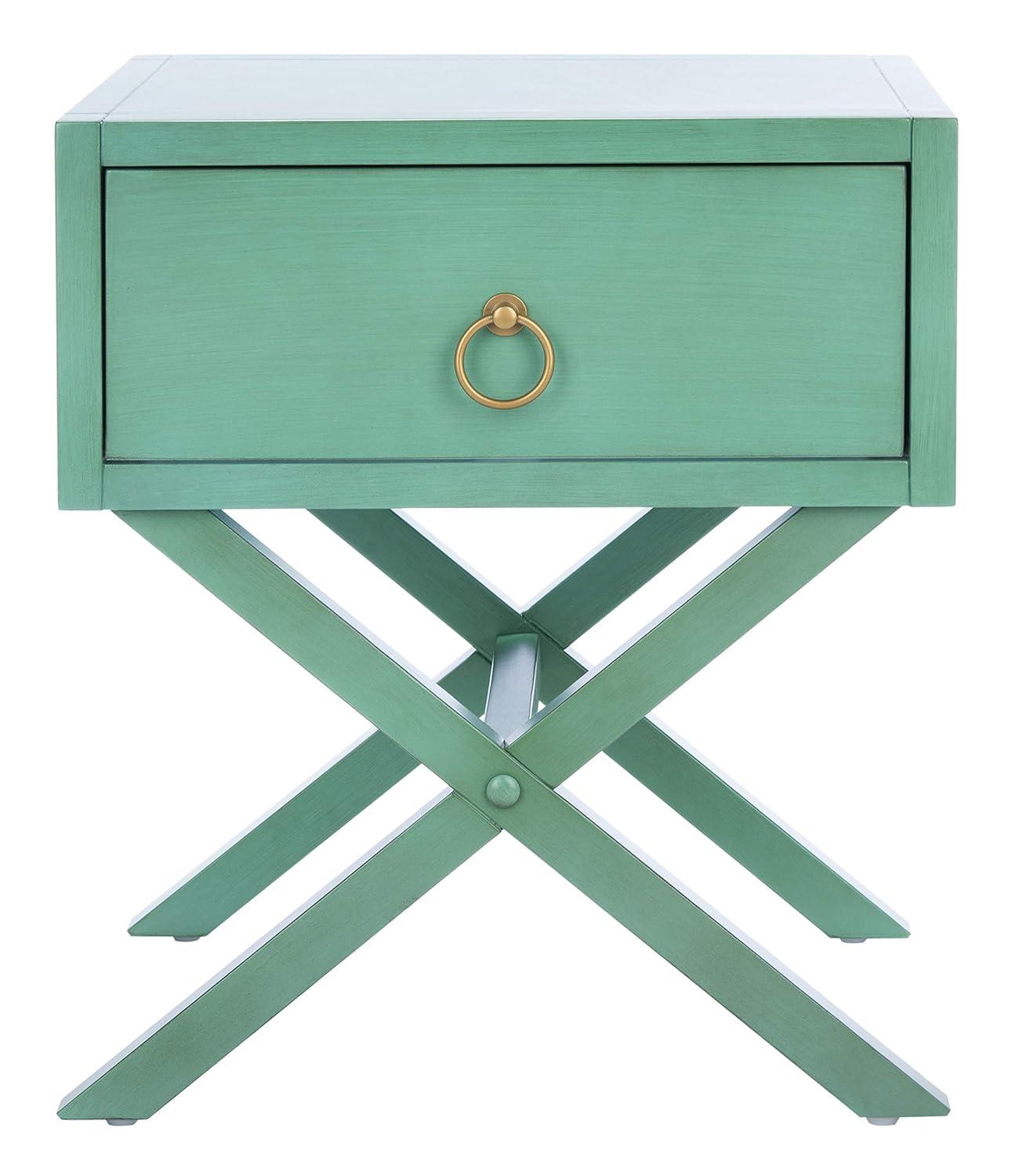 Odilia 1 Drawer Nightstand - Turquoise - Safavieh.