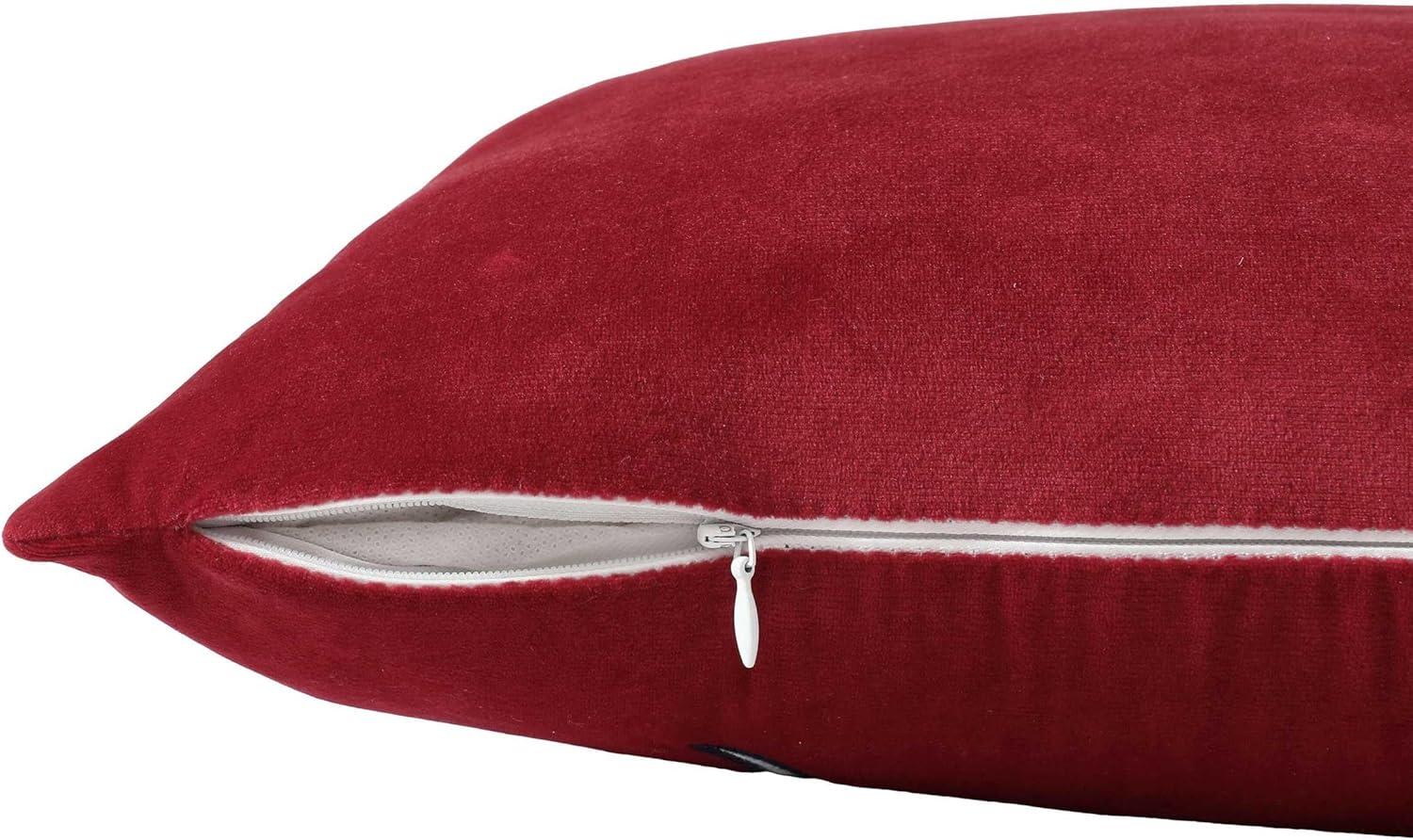 Tommy Bahama Throw Pillow Decorative Pillow with Zipper Enclosure, Super Soft and Cozy Home Decor, Holiday Marlin Red